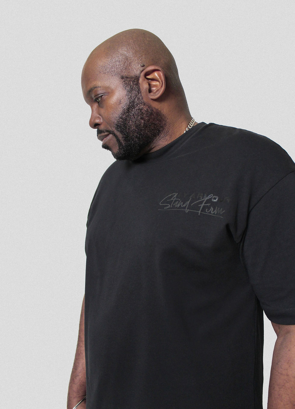 HA STAND FIRM OVERSIZED BOXED TSHIRT - BLACK