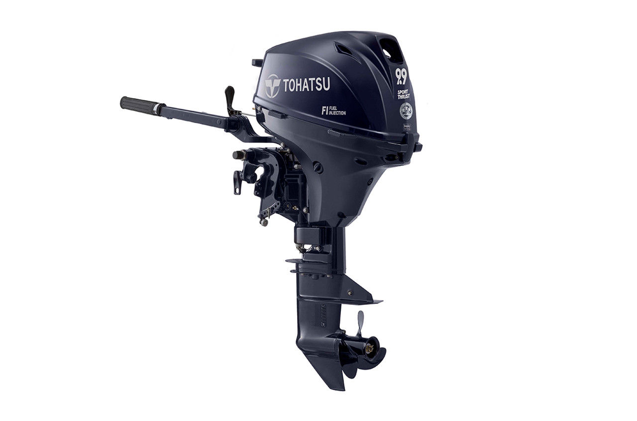 Tohatsu 9.9 HP MFS9.9EEFUL EFI Tiller Outboard, 25" X-Long Shaft, Electric Start