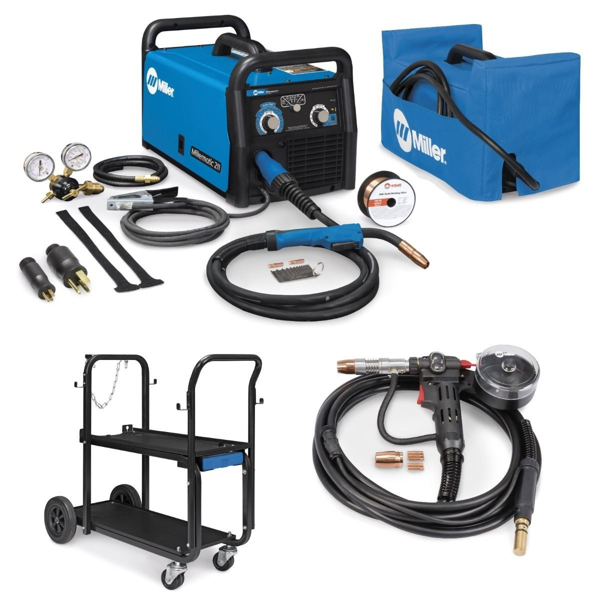 Miller Millermatic 211 MIG Welder with Spoolmate 150 and Accessories (907614)