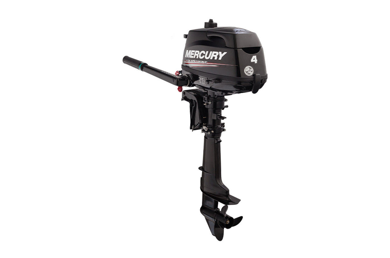 Mercury 4 HP 4MH Four-Stroke Outboard, 15" Shaft, Tiller