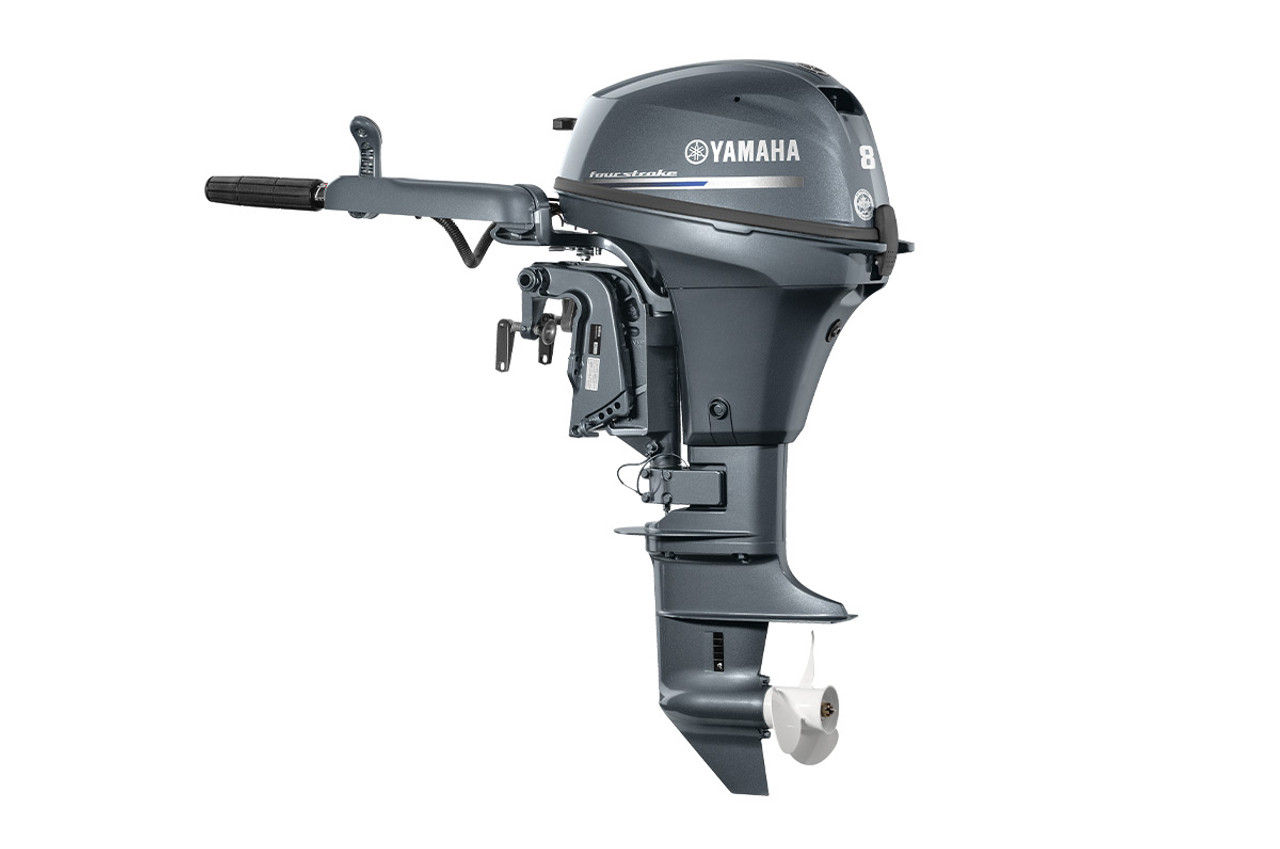 Yamaha F8SMHB 8 HP Four-Stroke Tiller Outboard, 15" Shaft, Manual Start