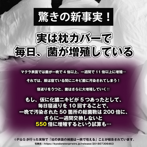 ニキビ菌 HEL HEL(枕カバー) ニキビ予防