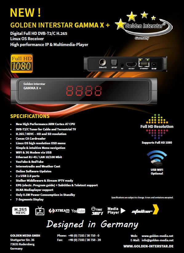 Miniature : Gamma X+ DVB-C / T2 Récepteur hybride 