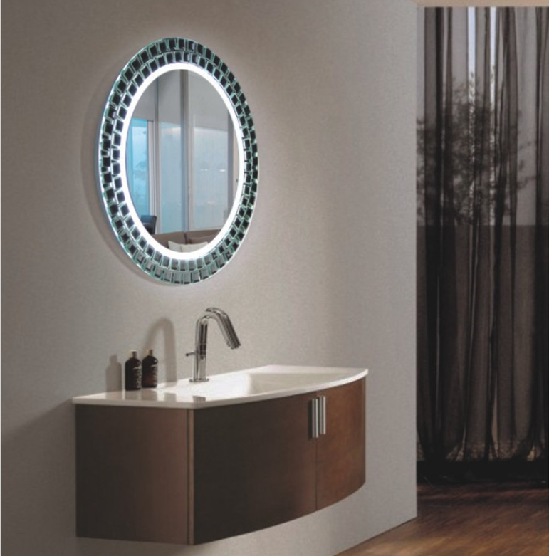 Mosaic Crystal Circular Mirror