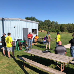 Group of men outside