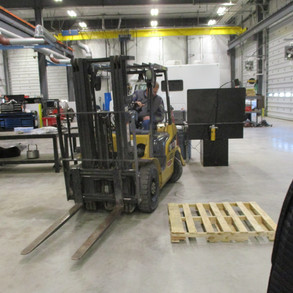 Man on a forklift