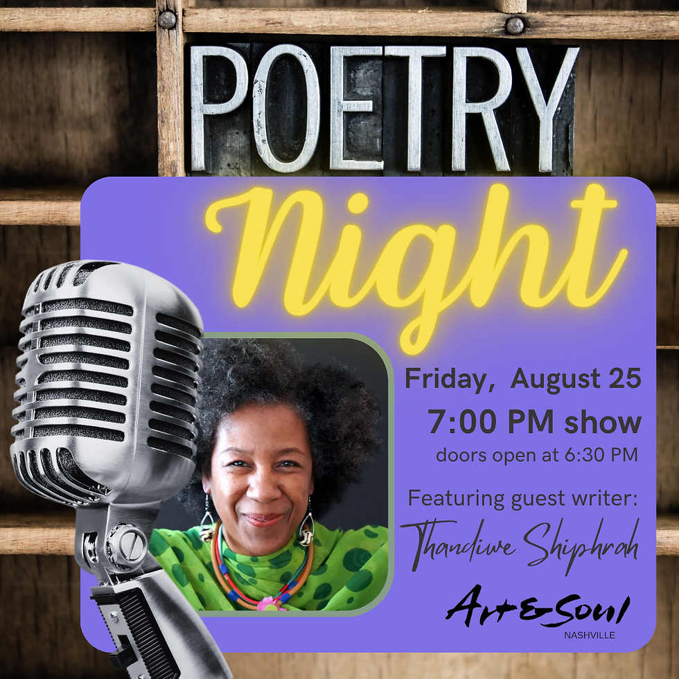 Art & Soul Poetry Night - August