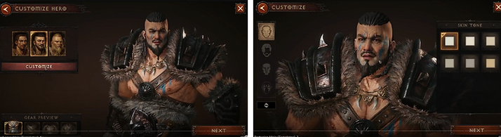 Diablo Immortal Current Skin Tone System