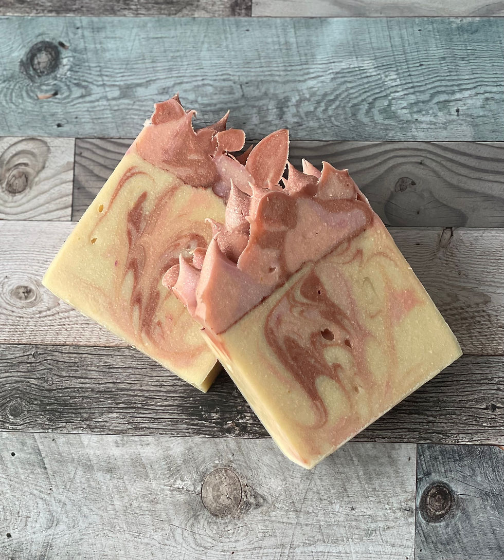 fresh goat milk and grapefruit essential oil soap front view
