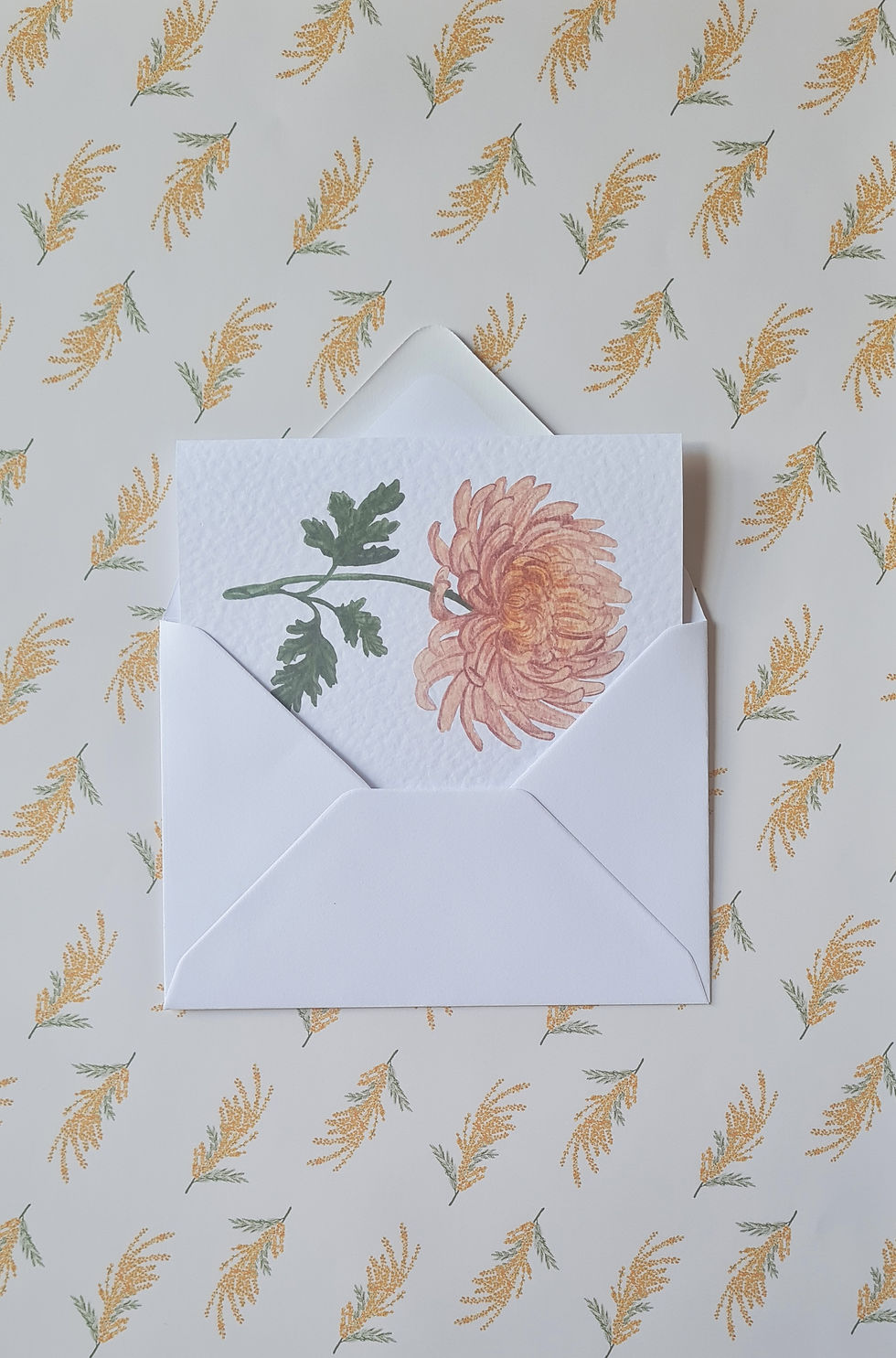 Thumbnail: Chrysanthemum Flower | Greeting card with envelope
