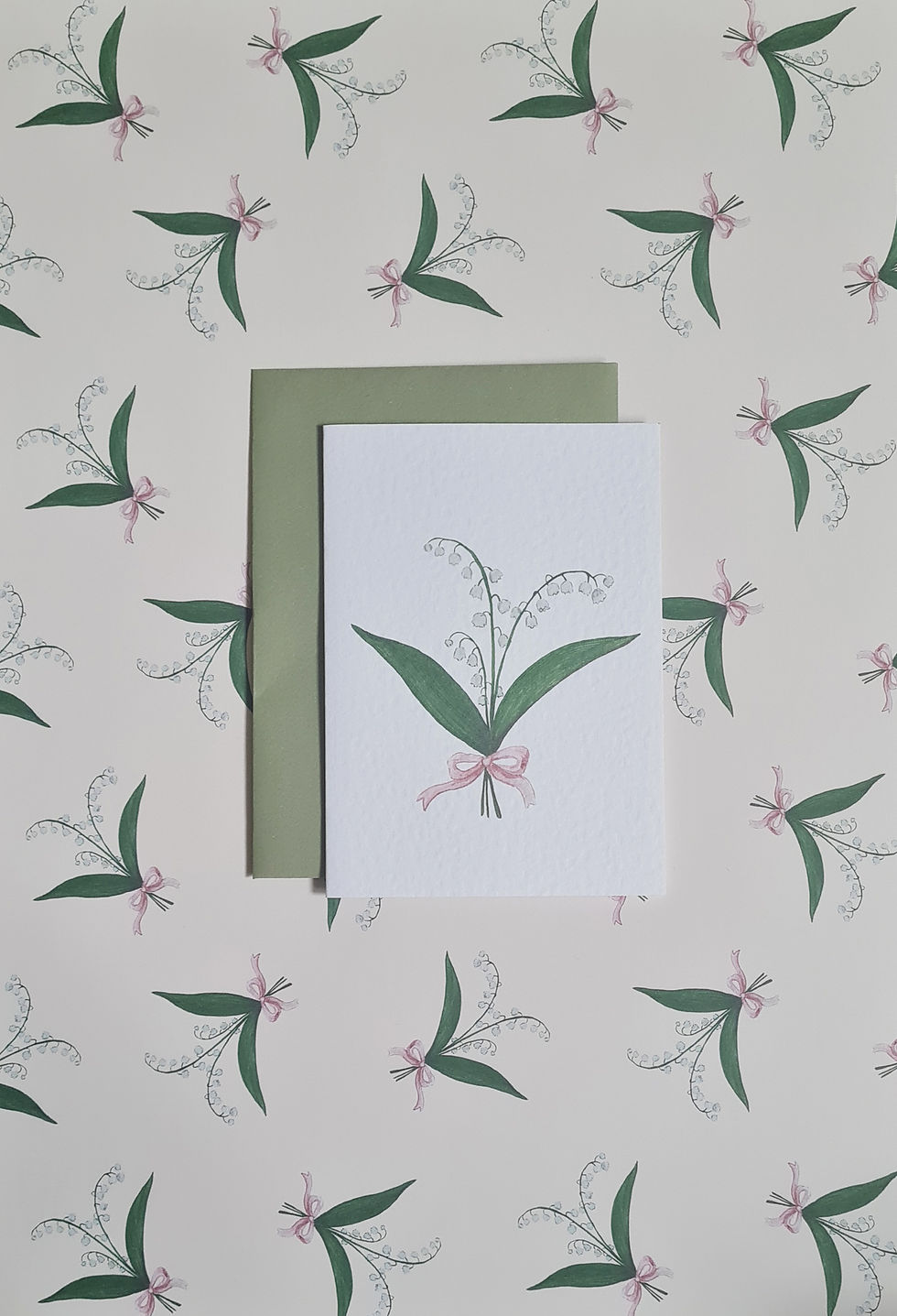 Thumbnail: Lily of the Valley, A6 greeting card with envelope