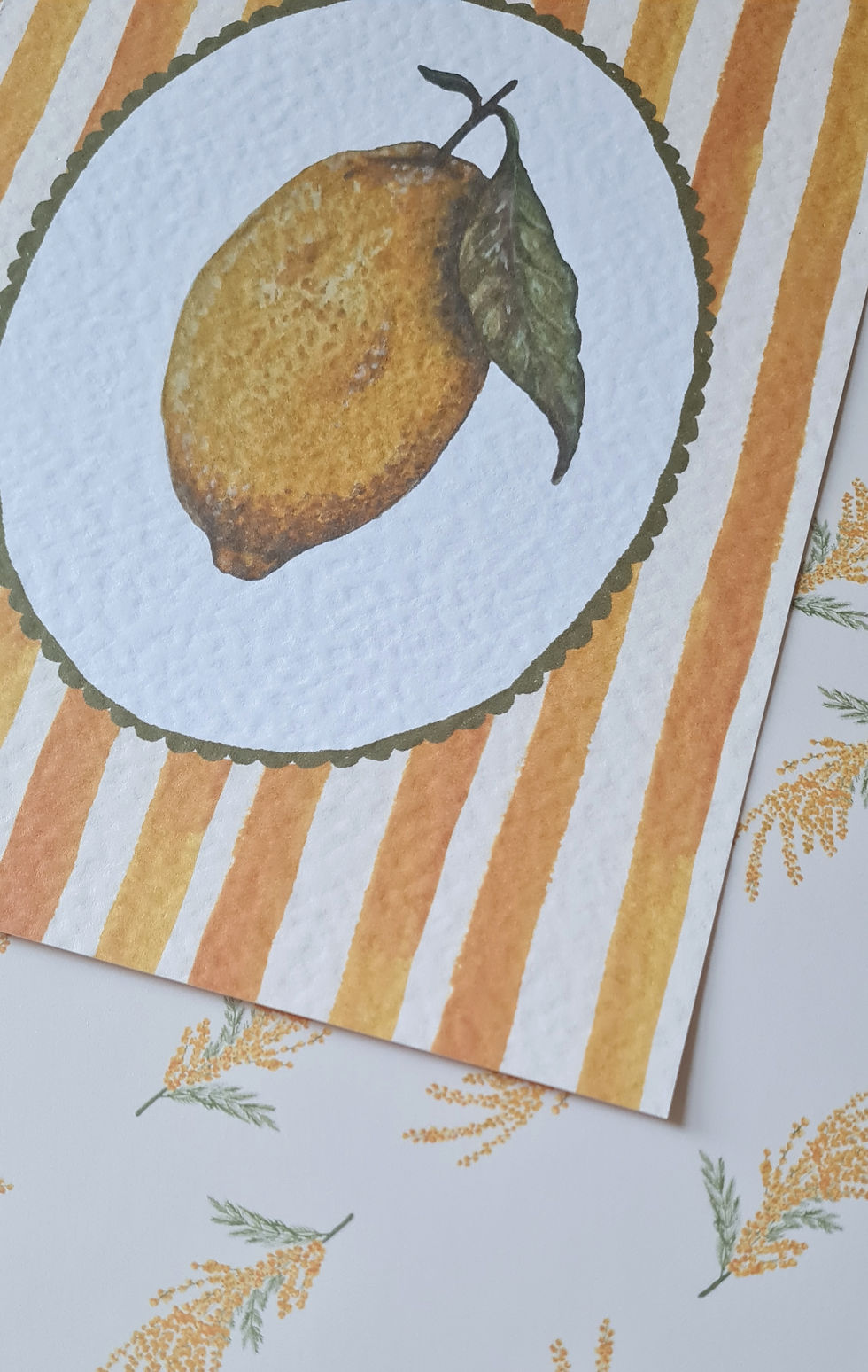 Thumbnail: Lemon with Yellow Stripes | Art Print