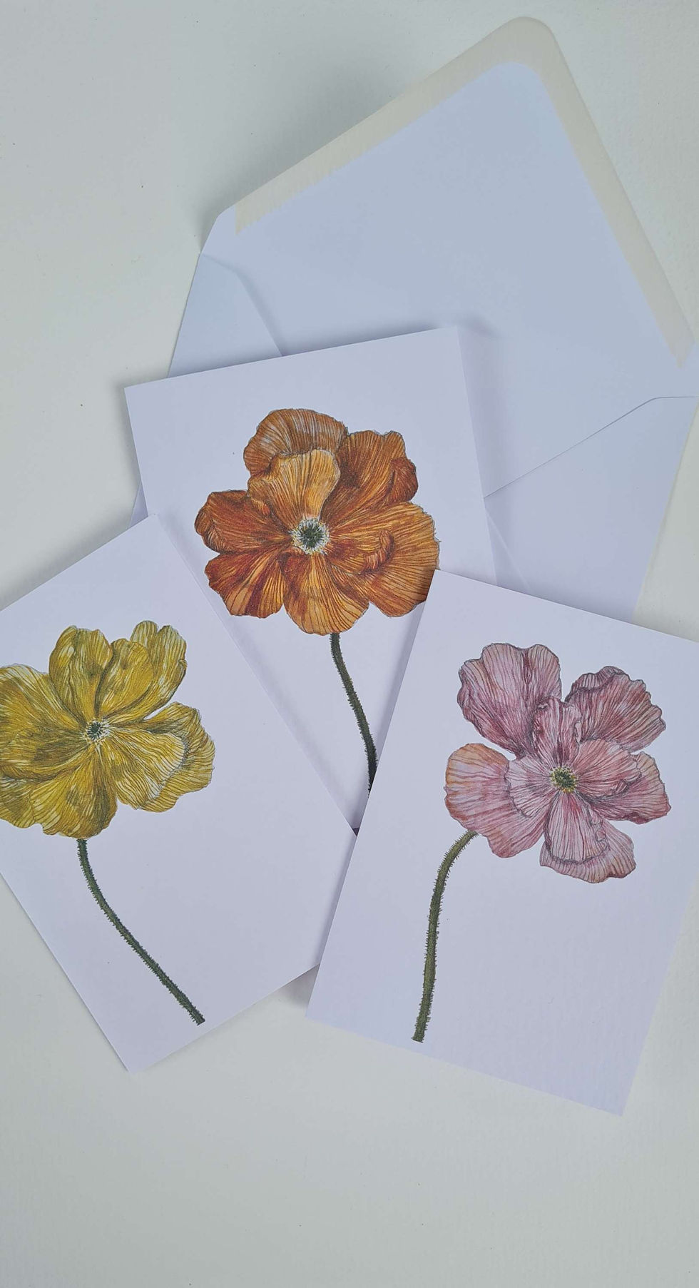 Thumbnail: Tangerine Orange Icelandic Poppy, A6 greeting card with envelope 