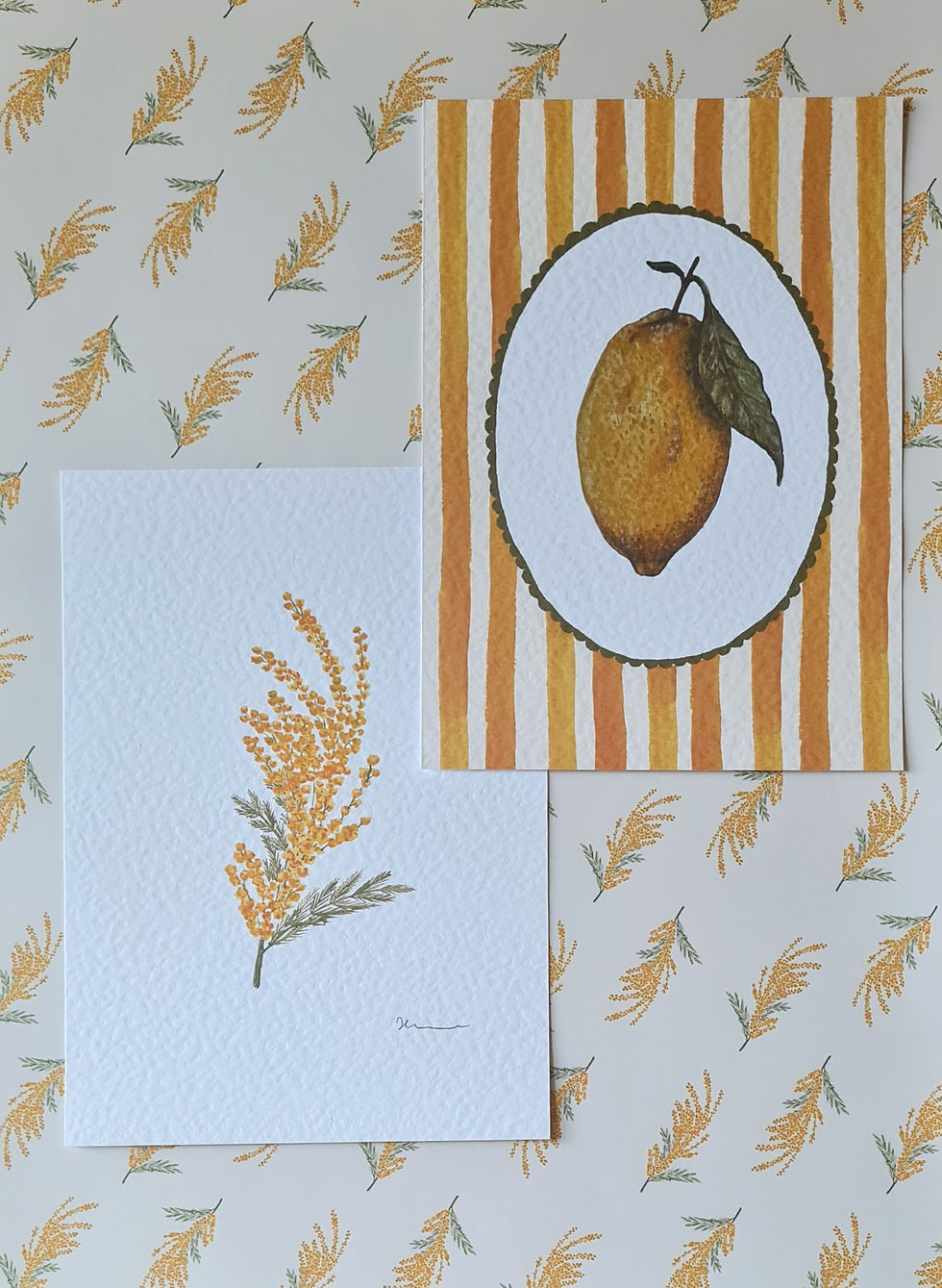 Thumbnail: Lemon with Yellow Stripes | Art Print