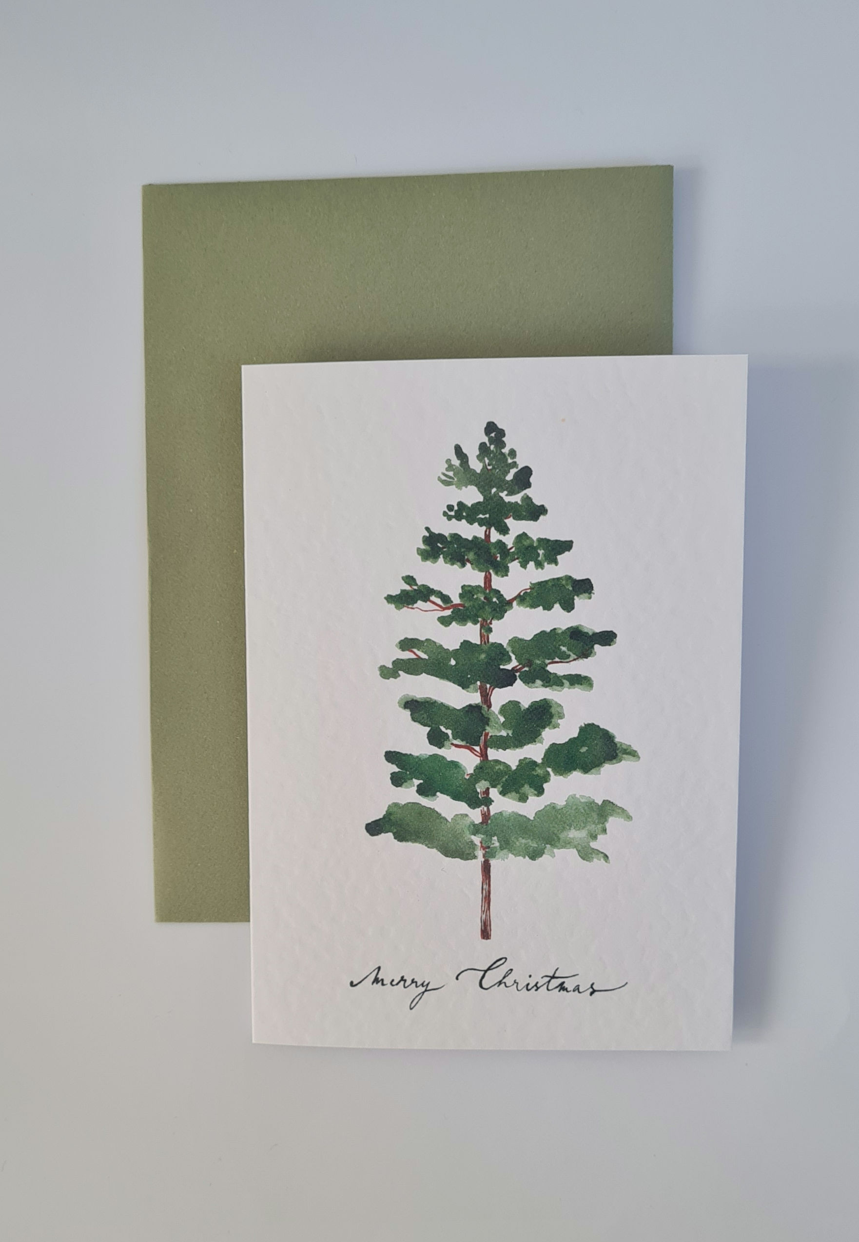 Christmas tree, A6 greeting card with envelope