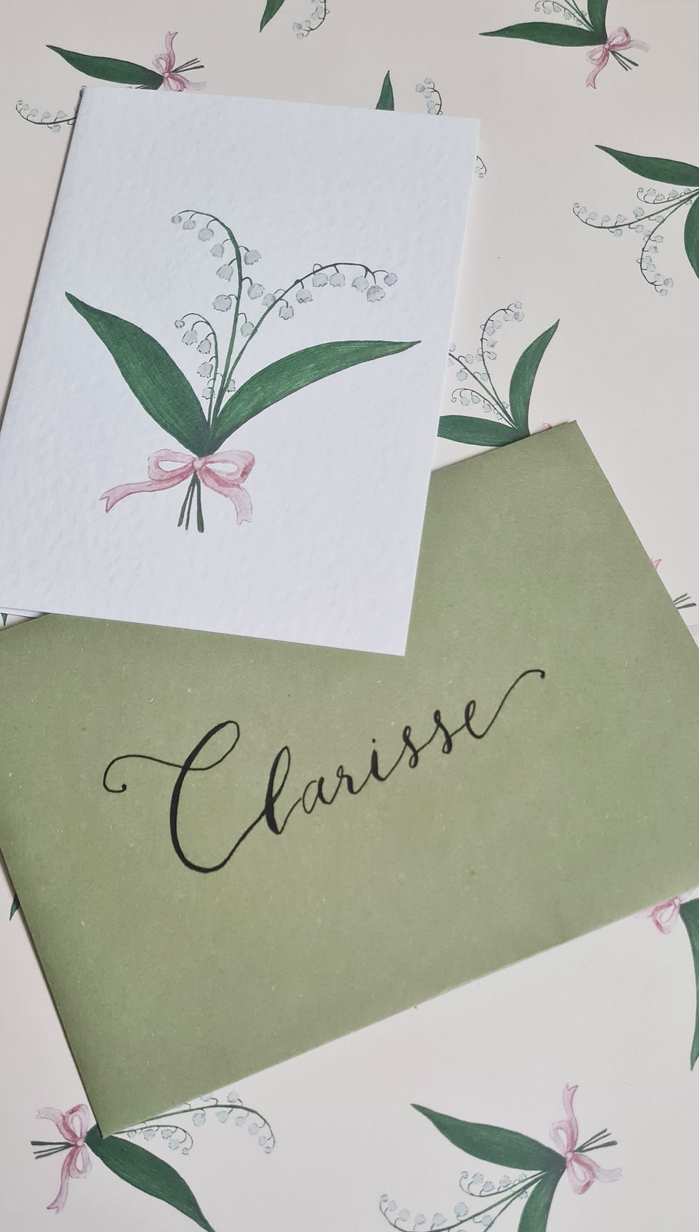 Thumbnail: Lily of the Valley | Greeting card with envelope