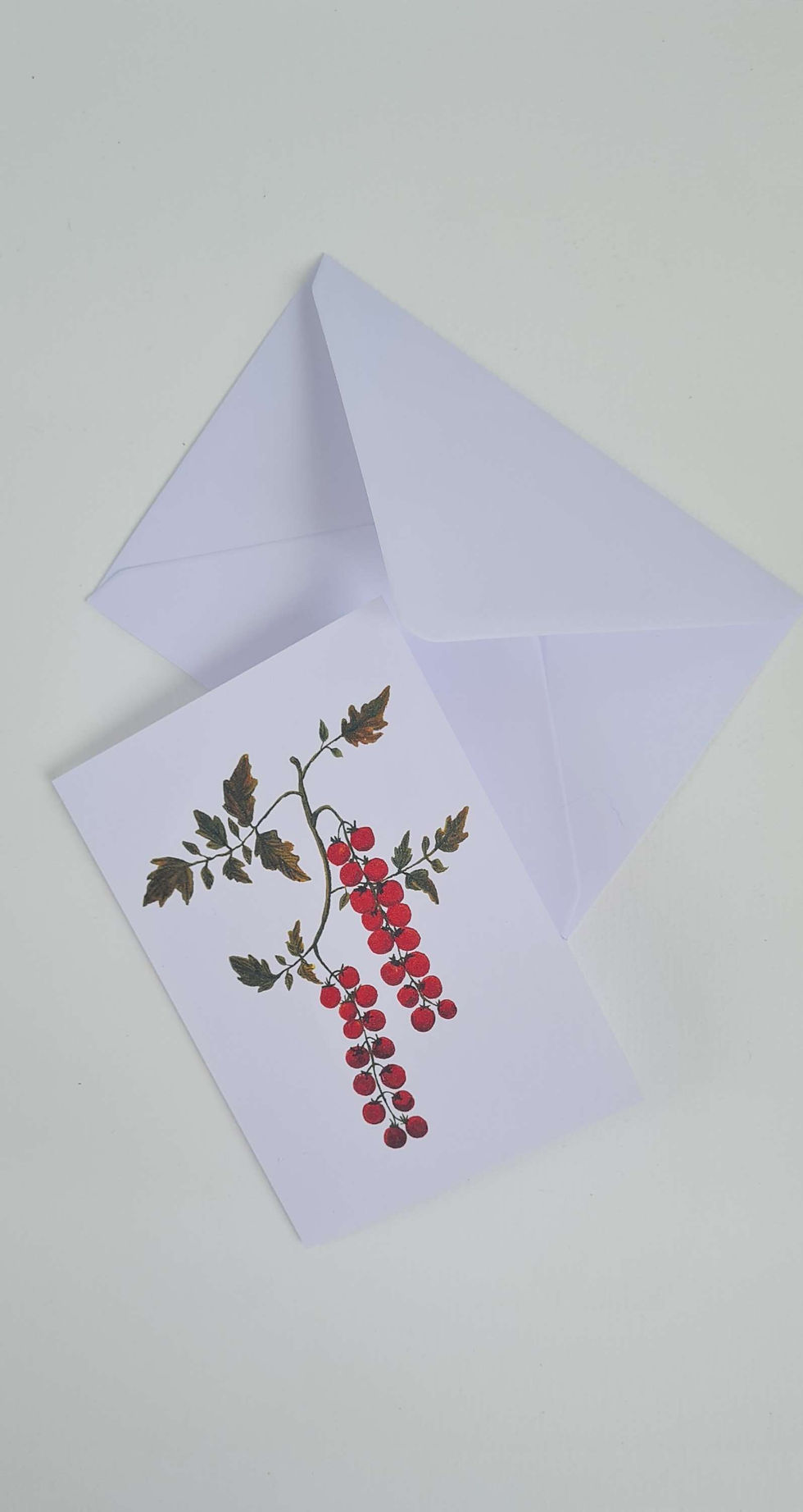 Thumbnail: Cherry tomatoes, A6 greeting card with envelope 