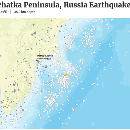 Prediciton on Russia Earthquake (M8.8)