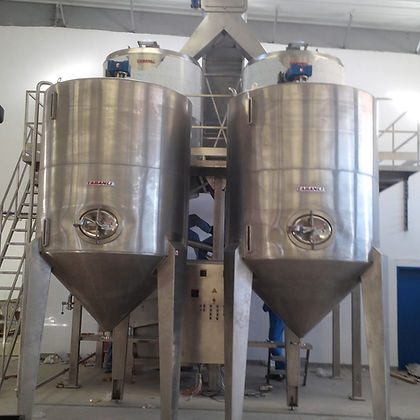 hurma enzimatik deaktivasyon tankları ve mayşe tankları