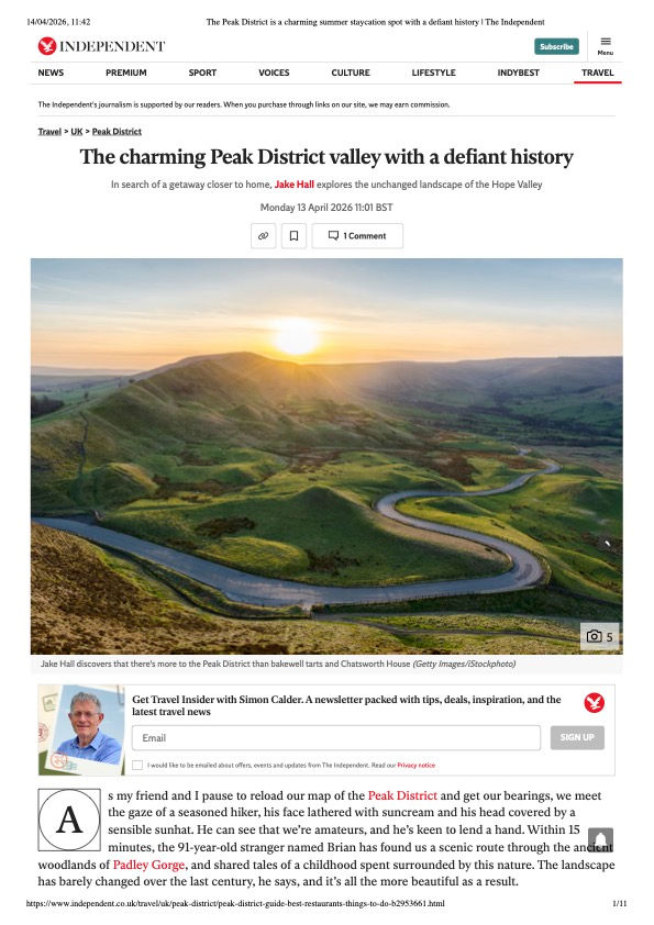 Losehill House Features in The Telegraph and The Independent