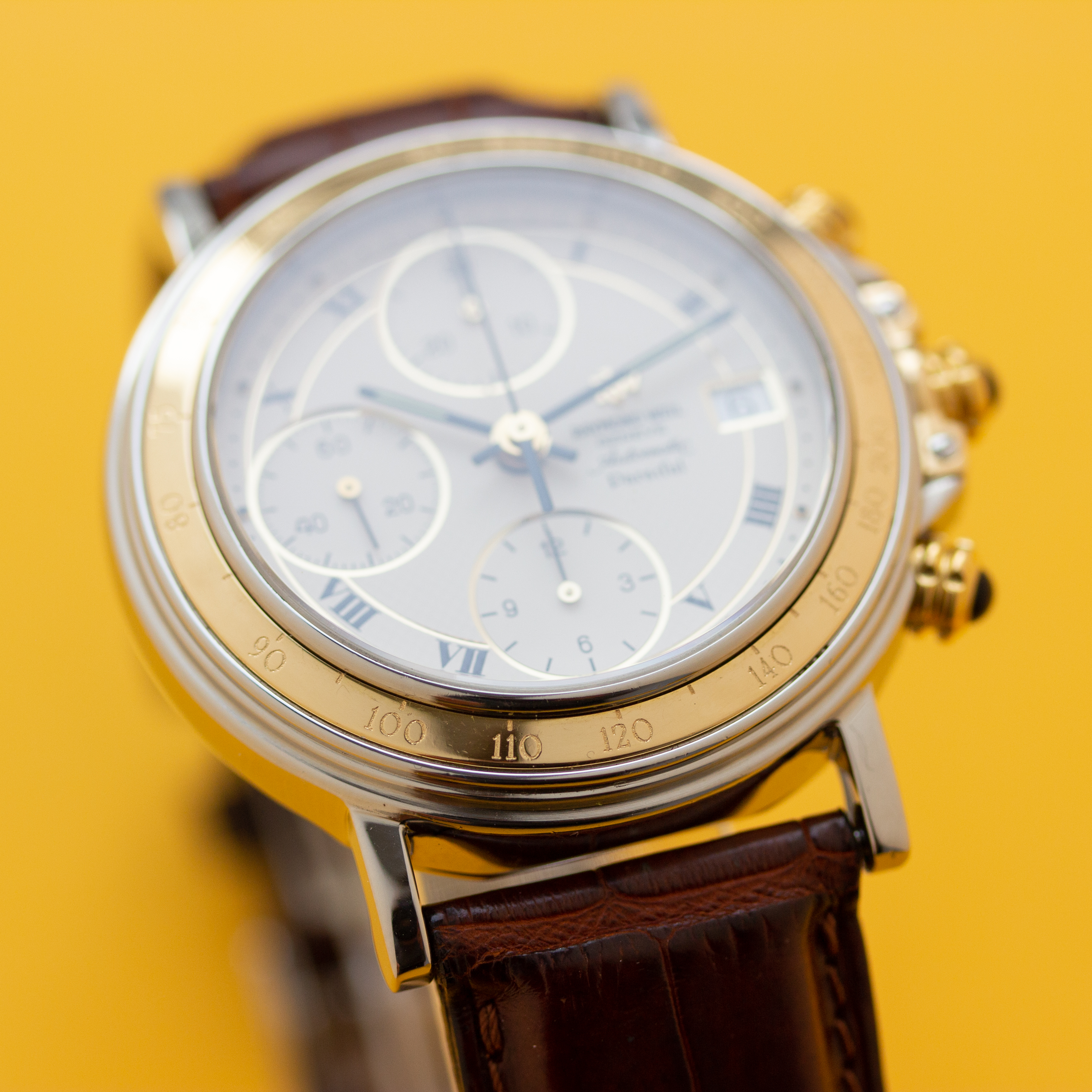 Zicht op Raymond Weil Parsifal Automatic Chronograph 18K Gold/Staal ref 7789