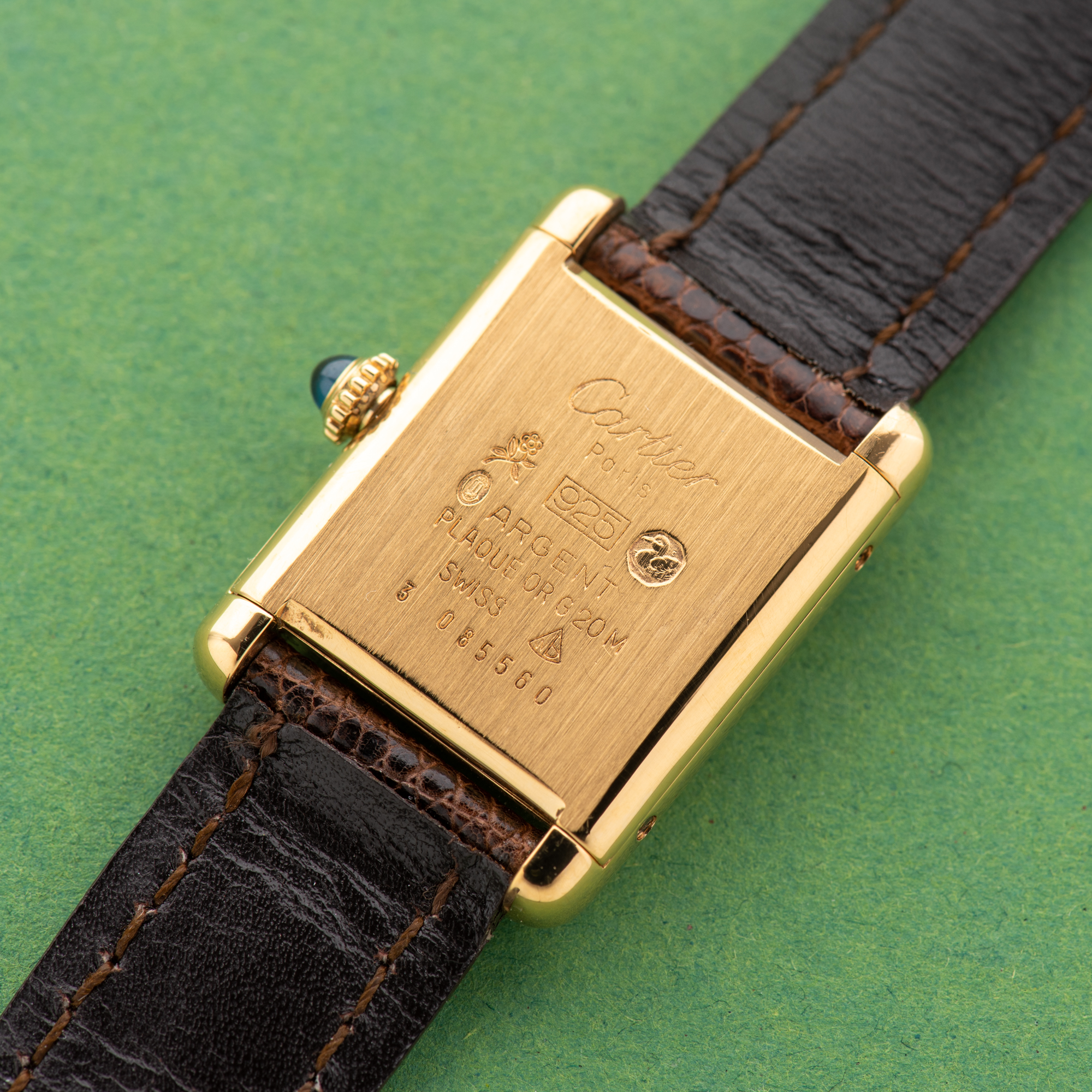 Vue de Cartier Must de Tank de Must Vermeil PM Yellow Lemon Dial
