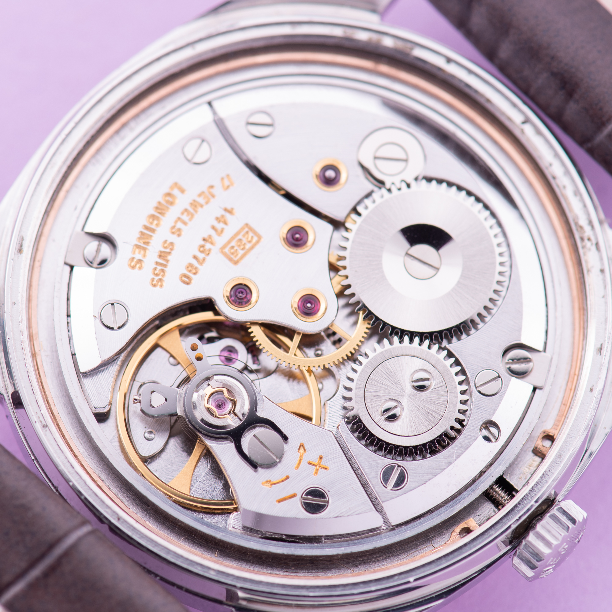 View of Longines Dress Watch Centre Seconds Cal 285 Ref 7912