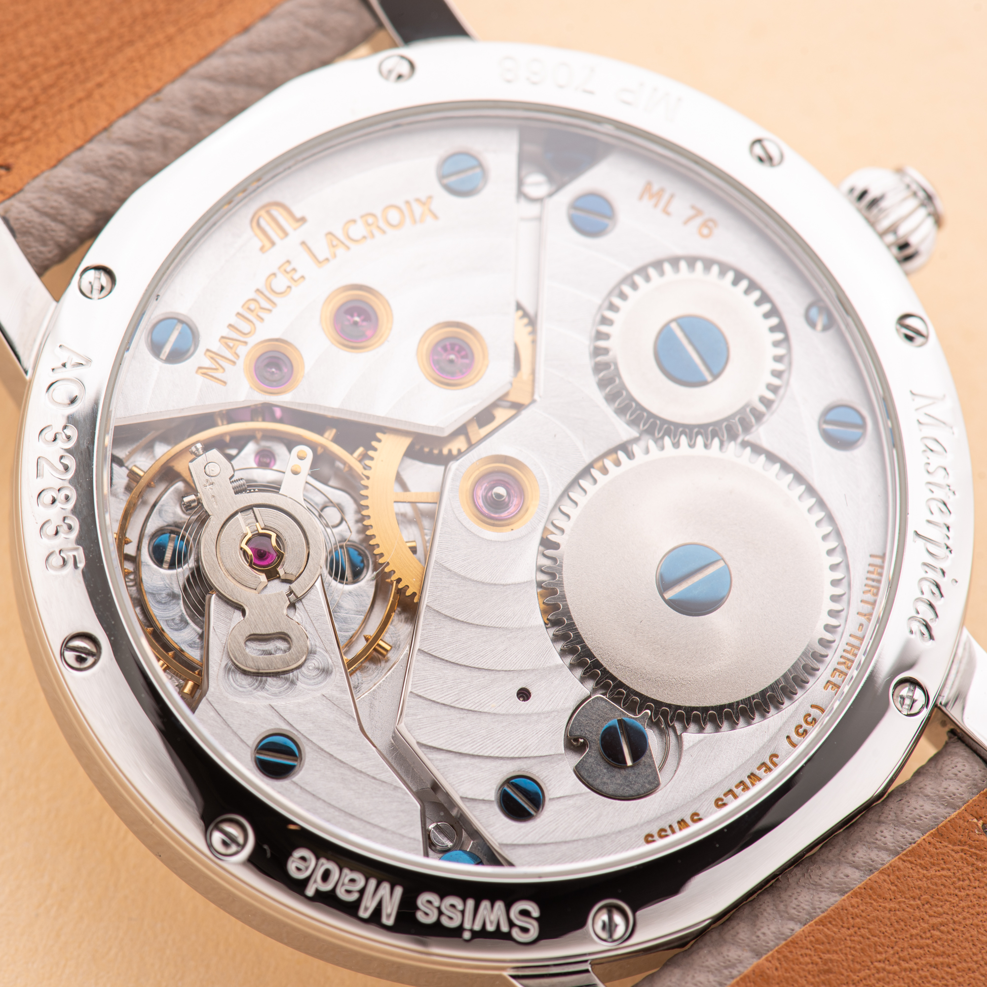 Vue de Maurice Lacroix Masterpiece Calendrier Retrograde Acier Réf MP7068