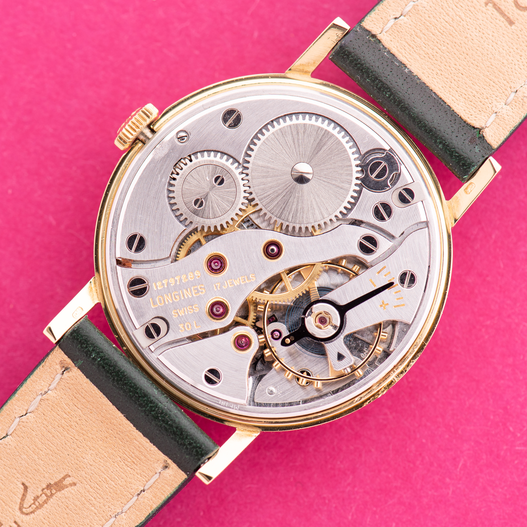 Vue de Longines Dress Sub Seconds 30L 18K Réf 7515