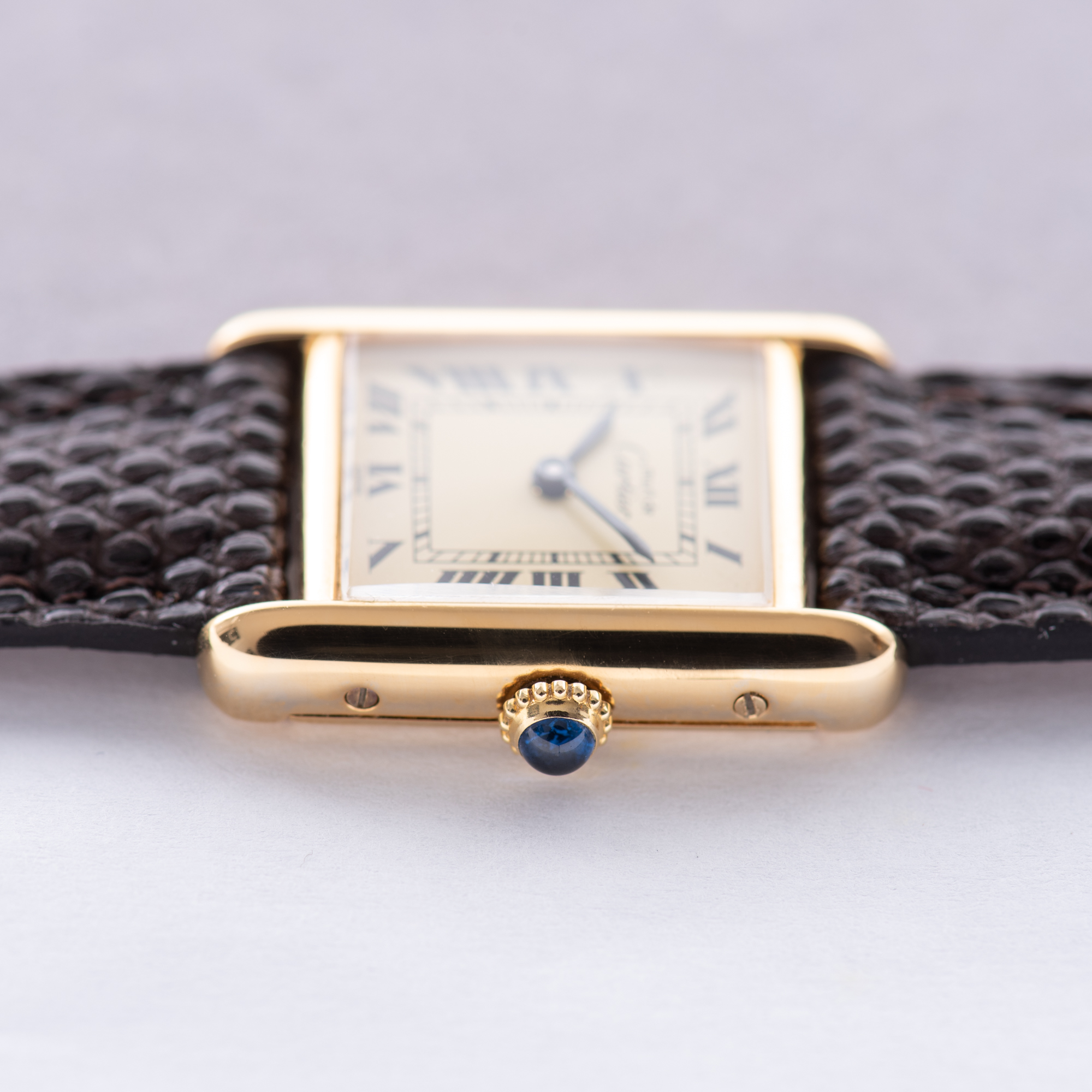 Vue de Cartier Must de Tank Vermeil Roman Lemon Dial Full Set 1980