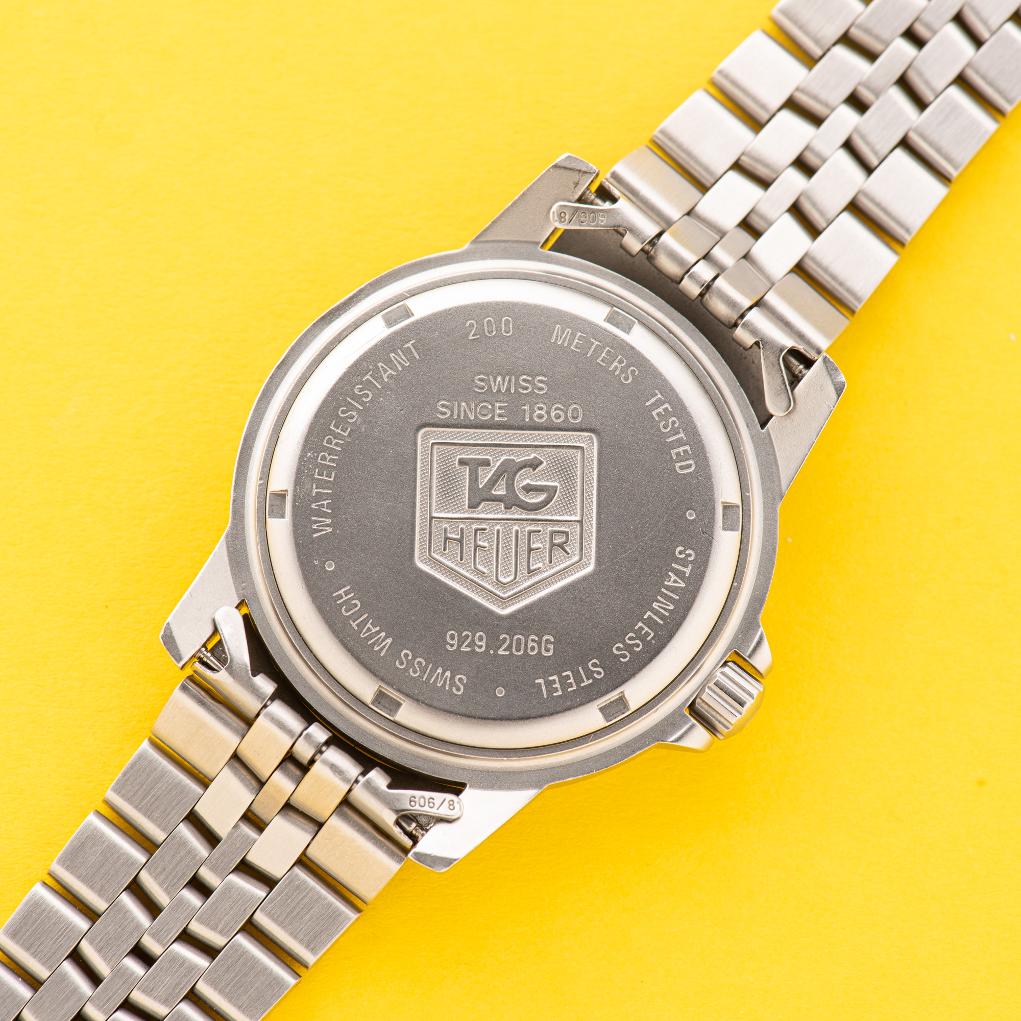 Zicht op TAG Heuer Professional 200 meters Diver Réf 929.2066