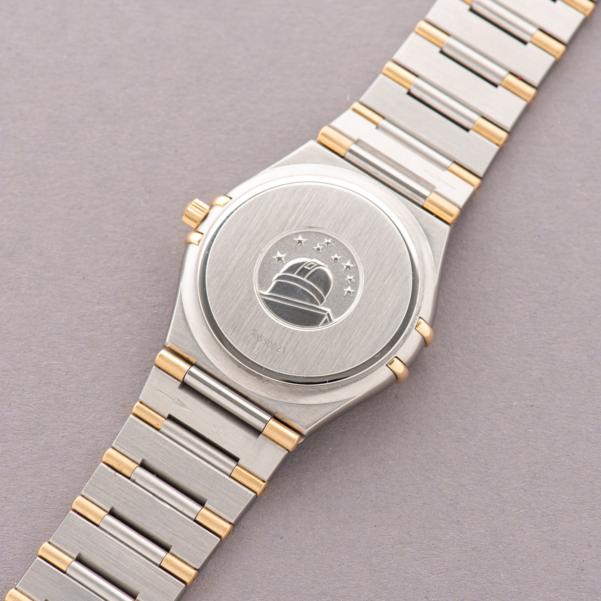 View of Omega Constellation Quartz Gold Steel Half bar from 1995 Réf 1312.30.00