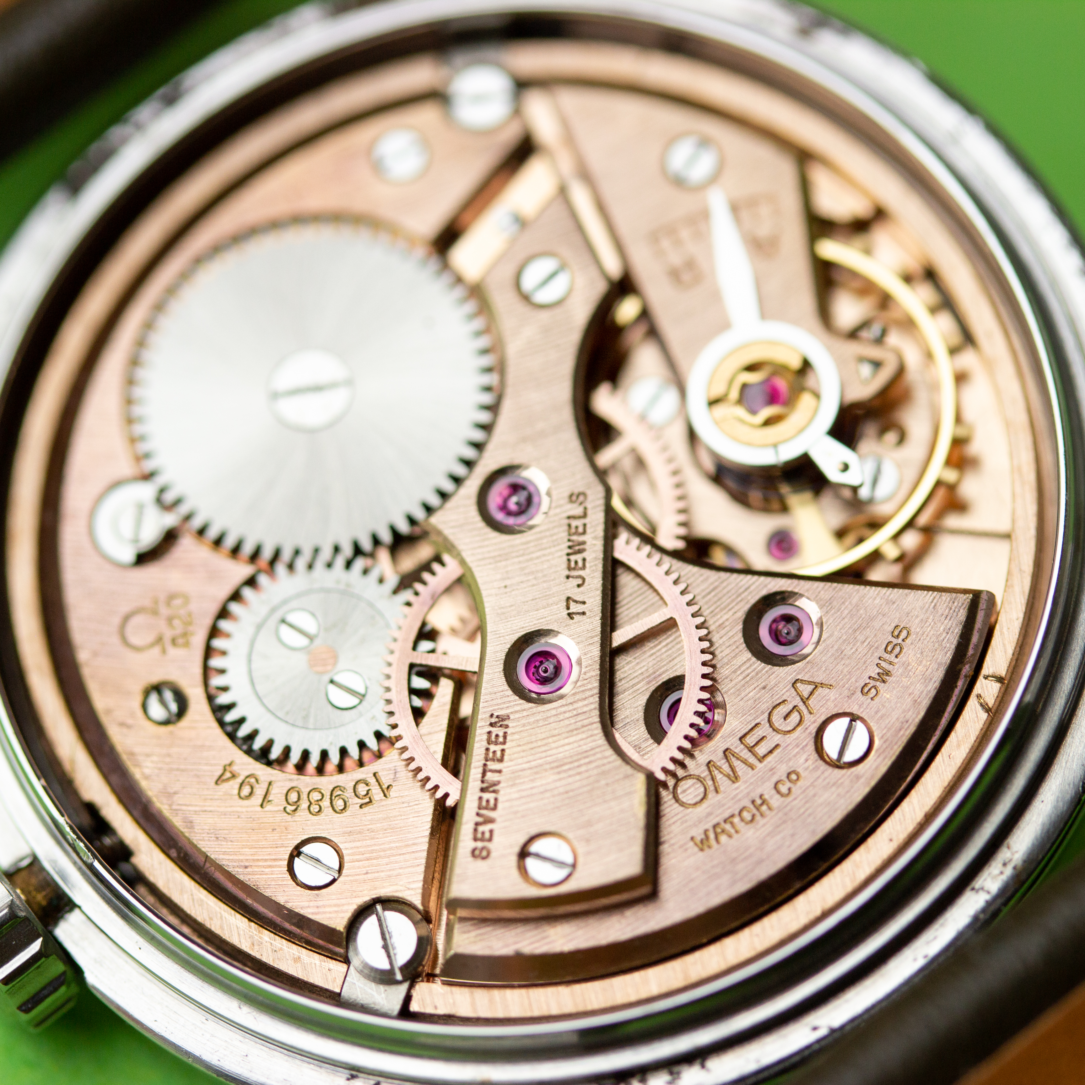 View of Omega Seamaster Patina Beefy Lugs Ref 2759