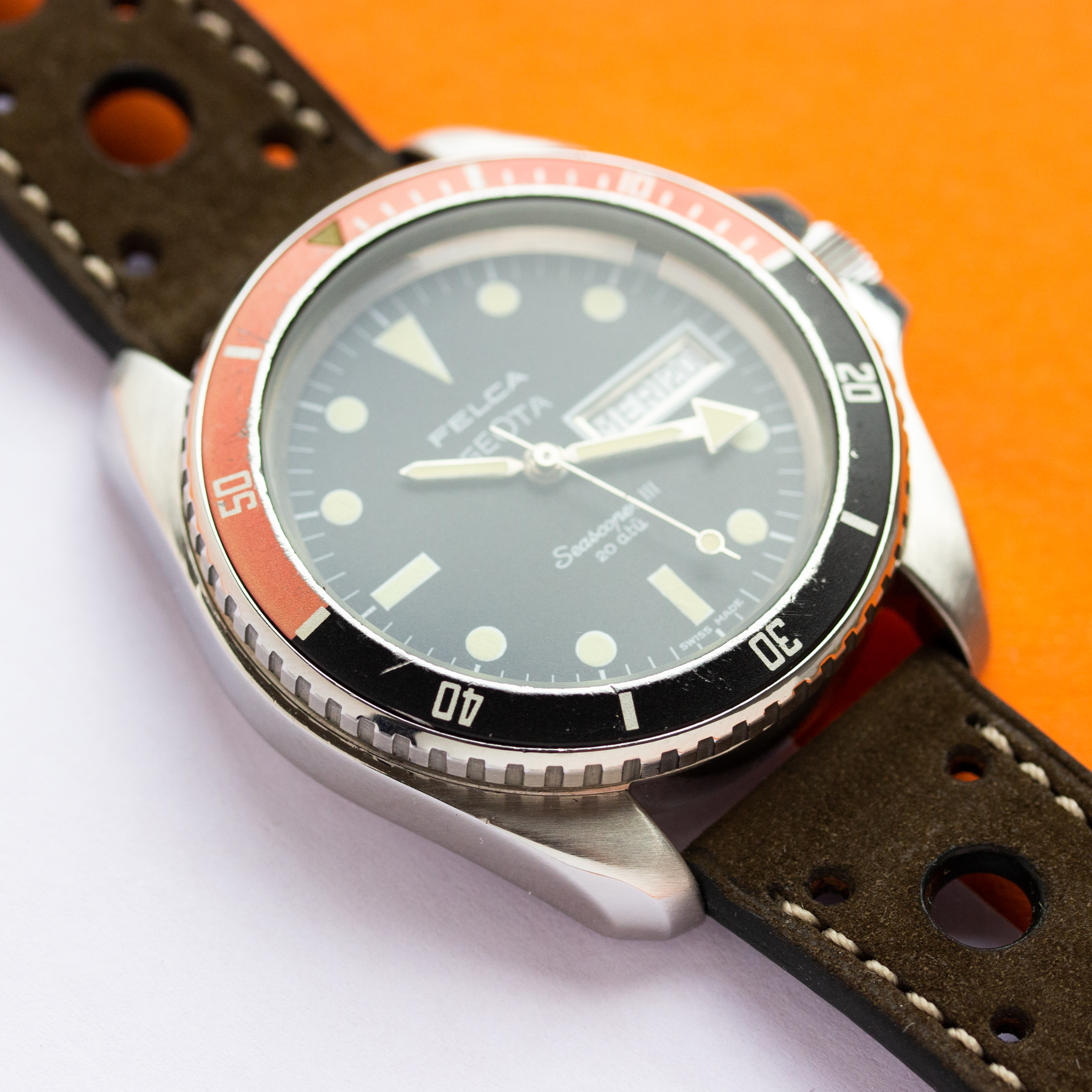 Zicht op FELCA Geota Seascoper III réf 8113 cal 2836-2 PH
