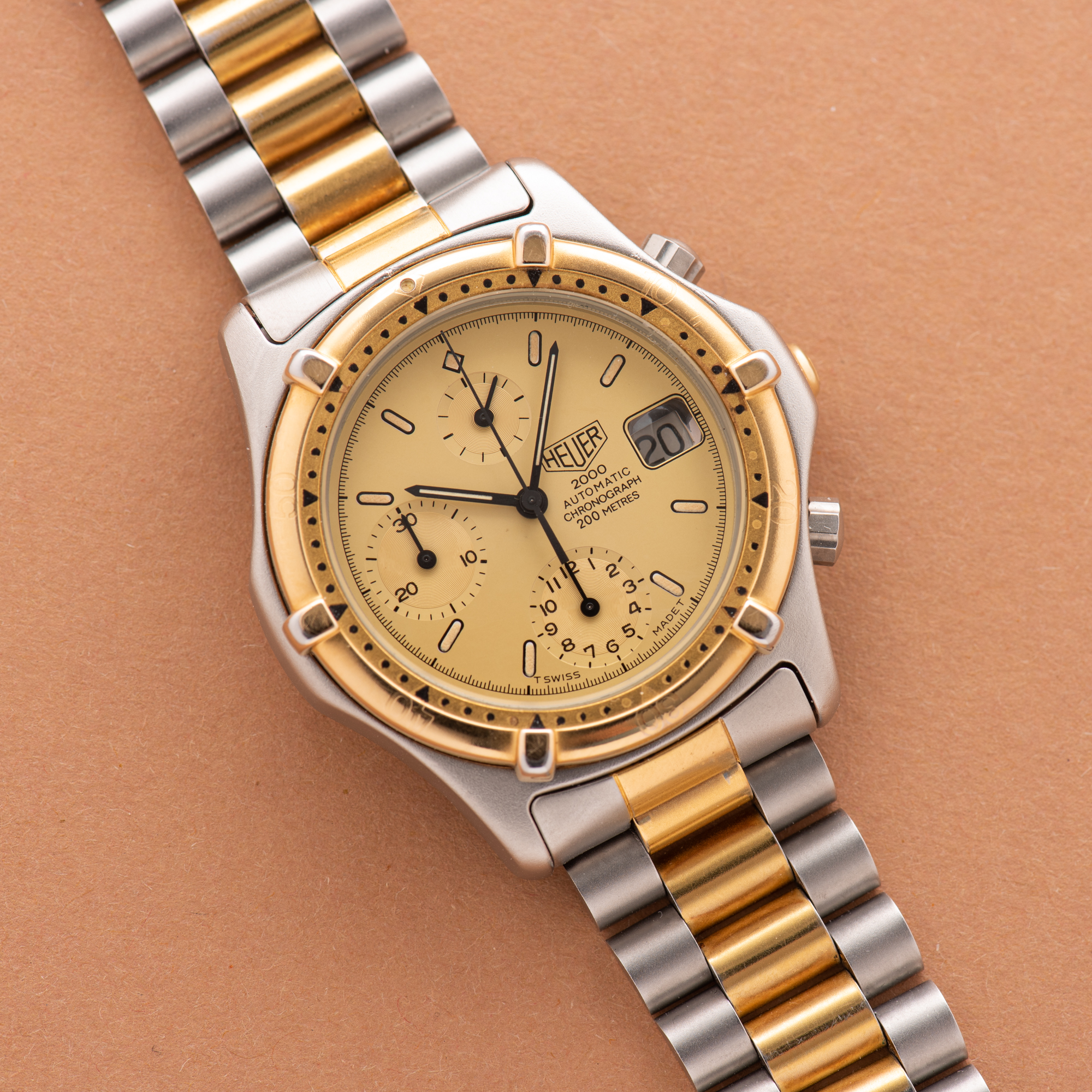 Vue de Heuer 2000 Automatic Chronograph 200 meters Full Set from 1986 Réf 164.006