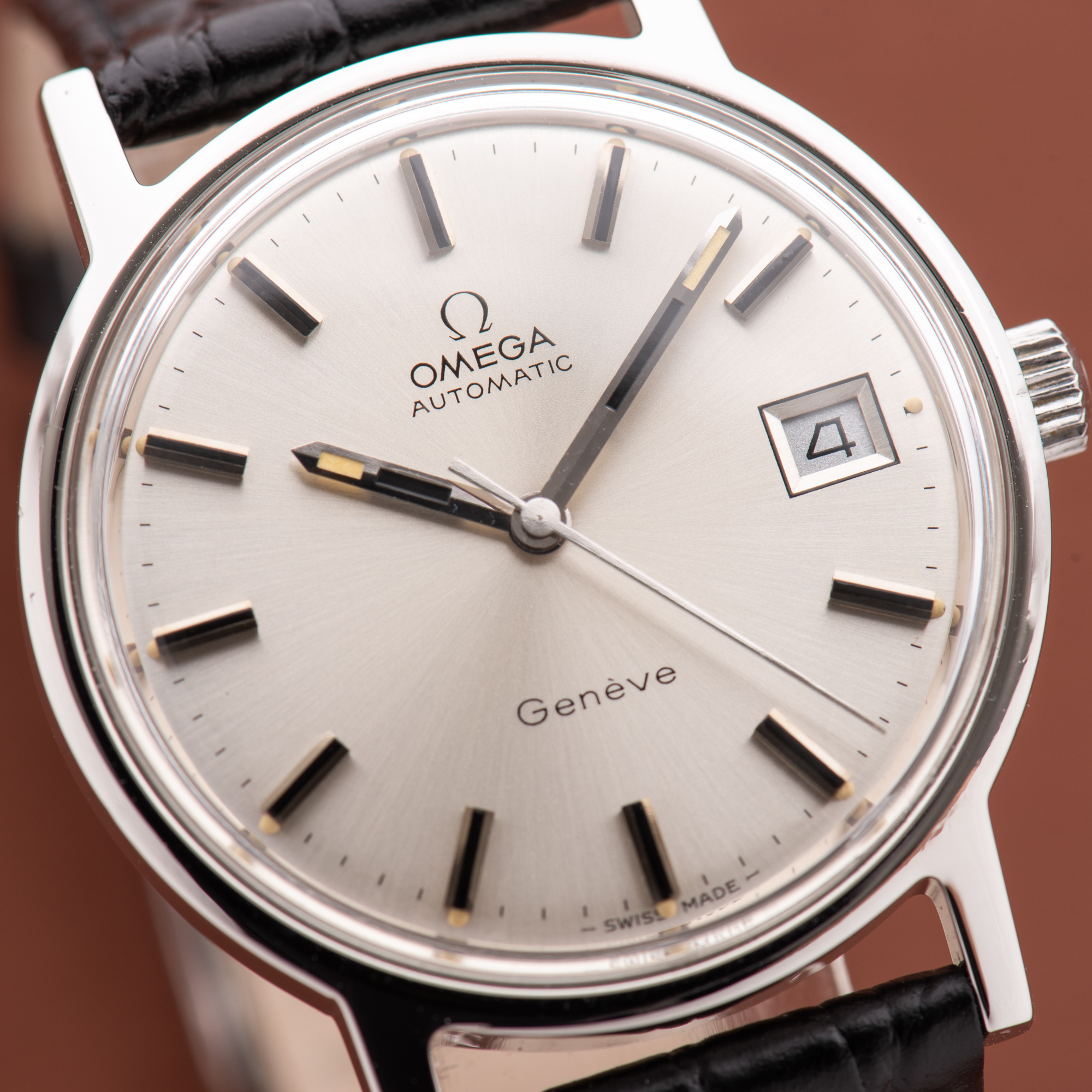 View of Omega Geneva Automatic Date From 1971 Ref 166.0163