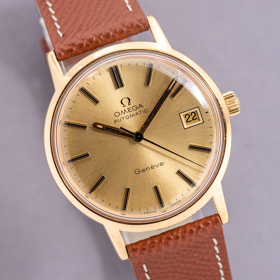 Thumbnail: Omega Genève Automatic Date HF case From 1973 Réf 166.0163