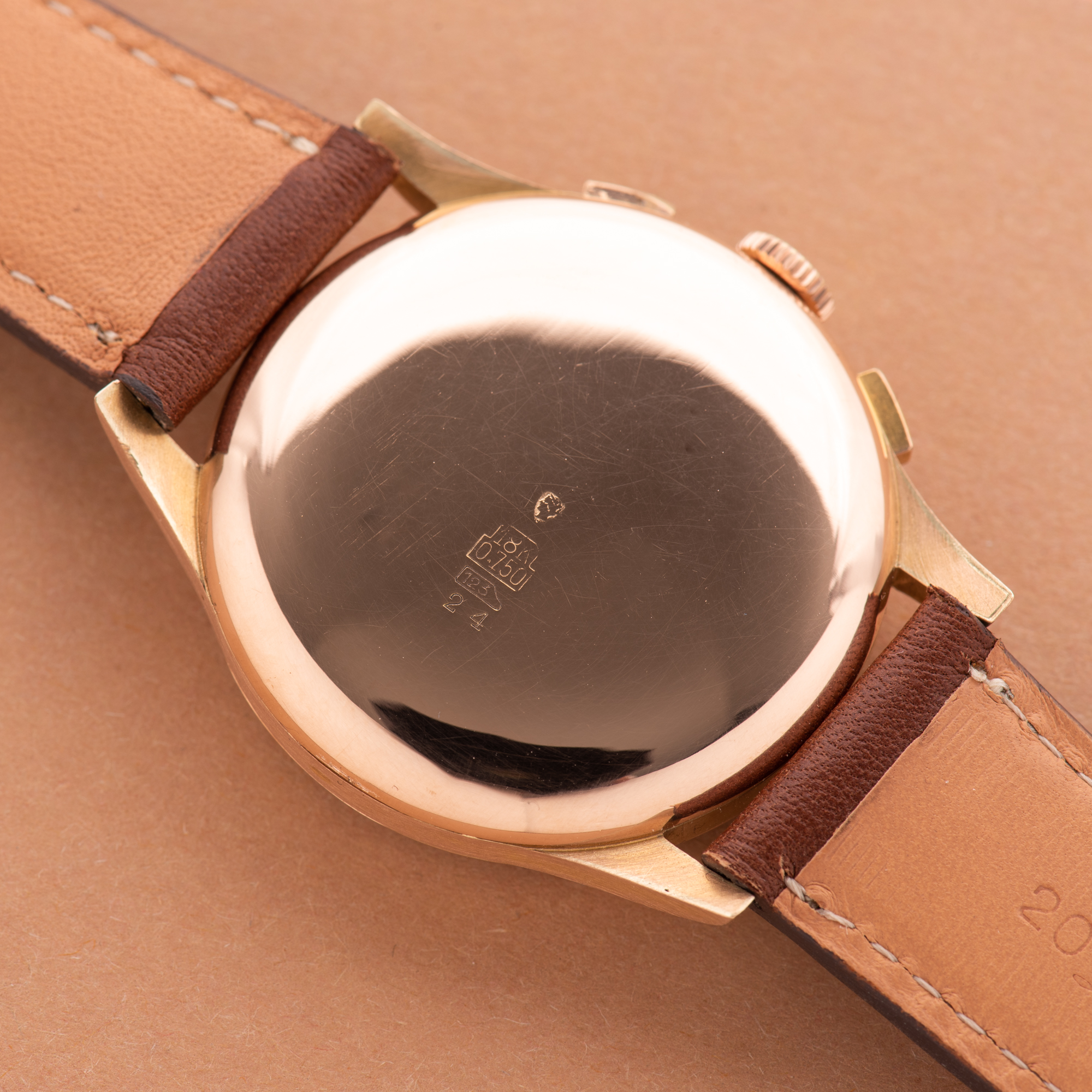 View of Bucherer Bi-Compax Chronograph Suisse 18K Rosé Gold Oversize