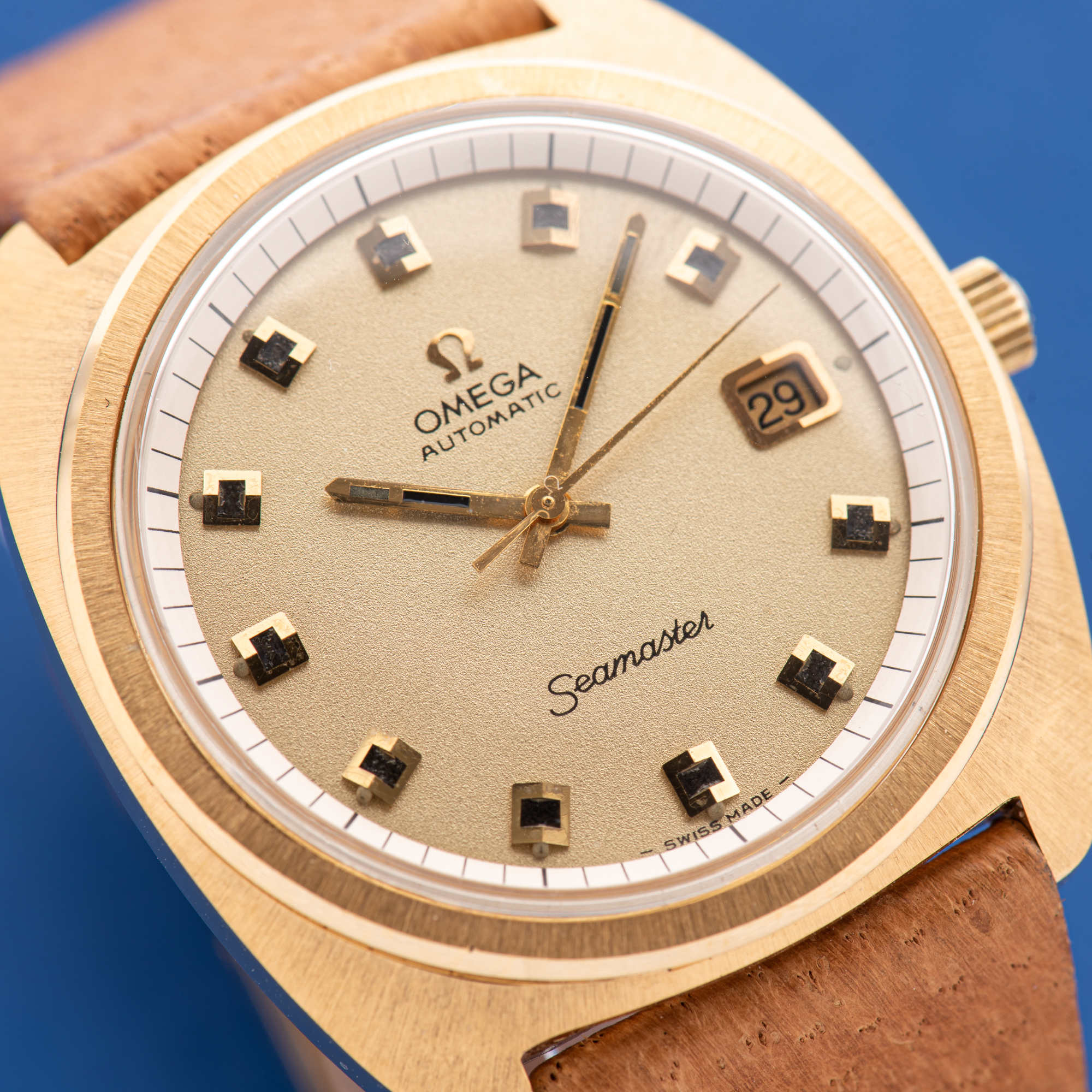 View of Omega Seamaster Automatic Jumbo Star Dial from 1969 Réf 166.065