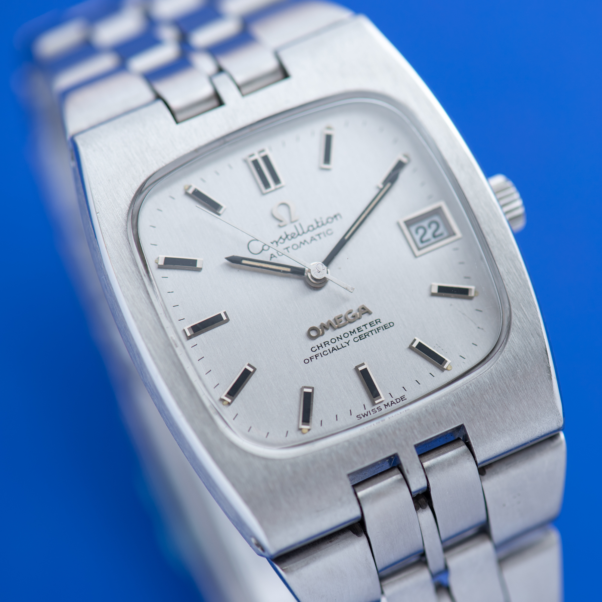Vue de Omega Constellation Automatc Acier Réf 168.059