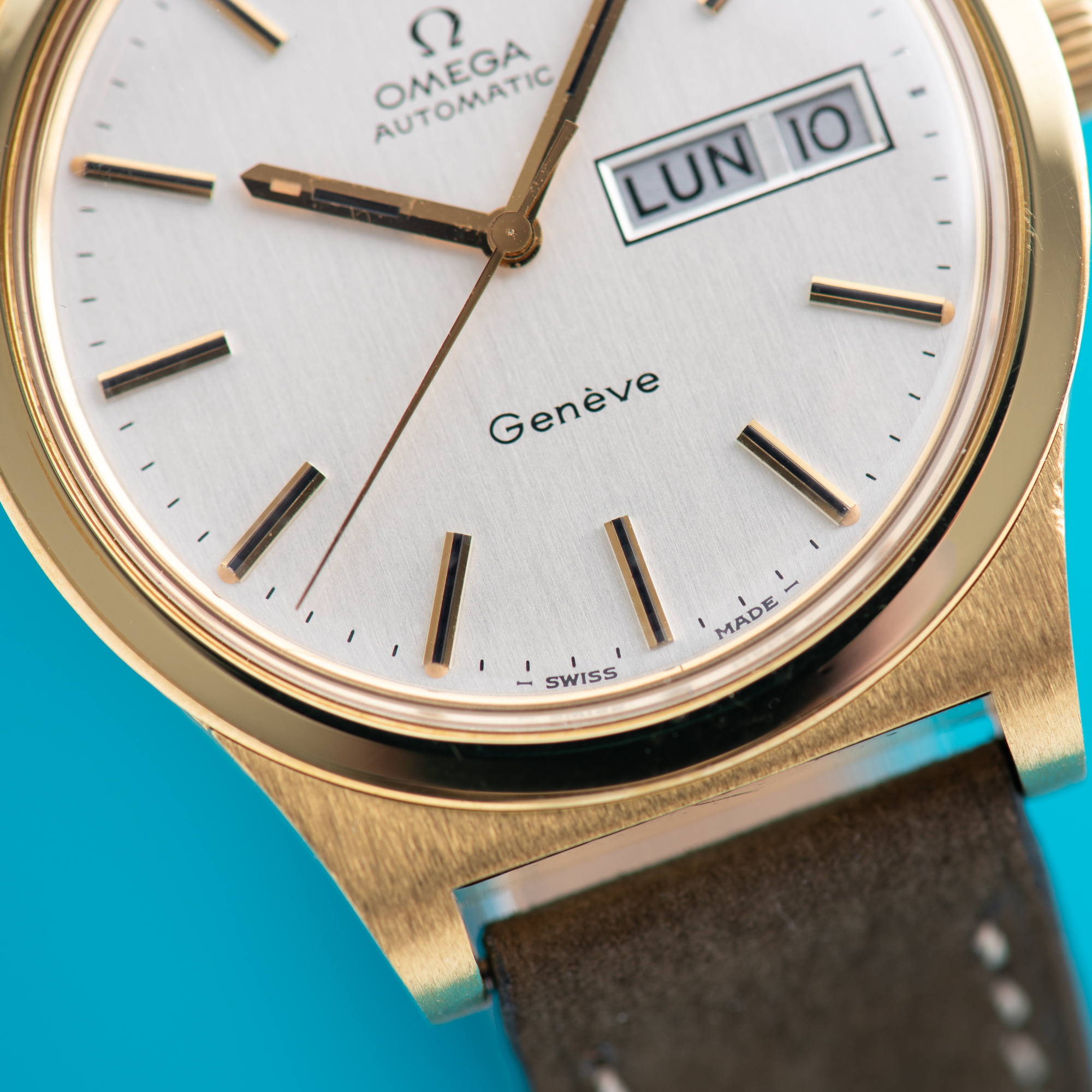 Zicht op Omega Genève Dag Datum Automatisch Cal 1022 Ref 166.069