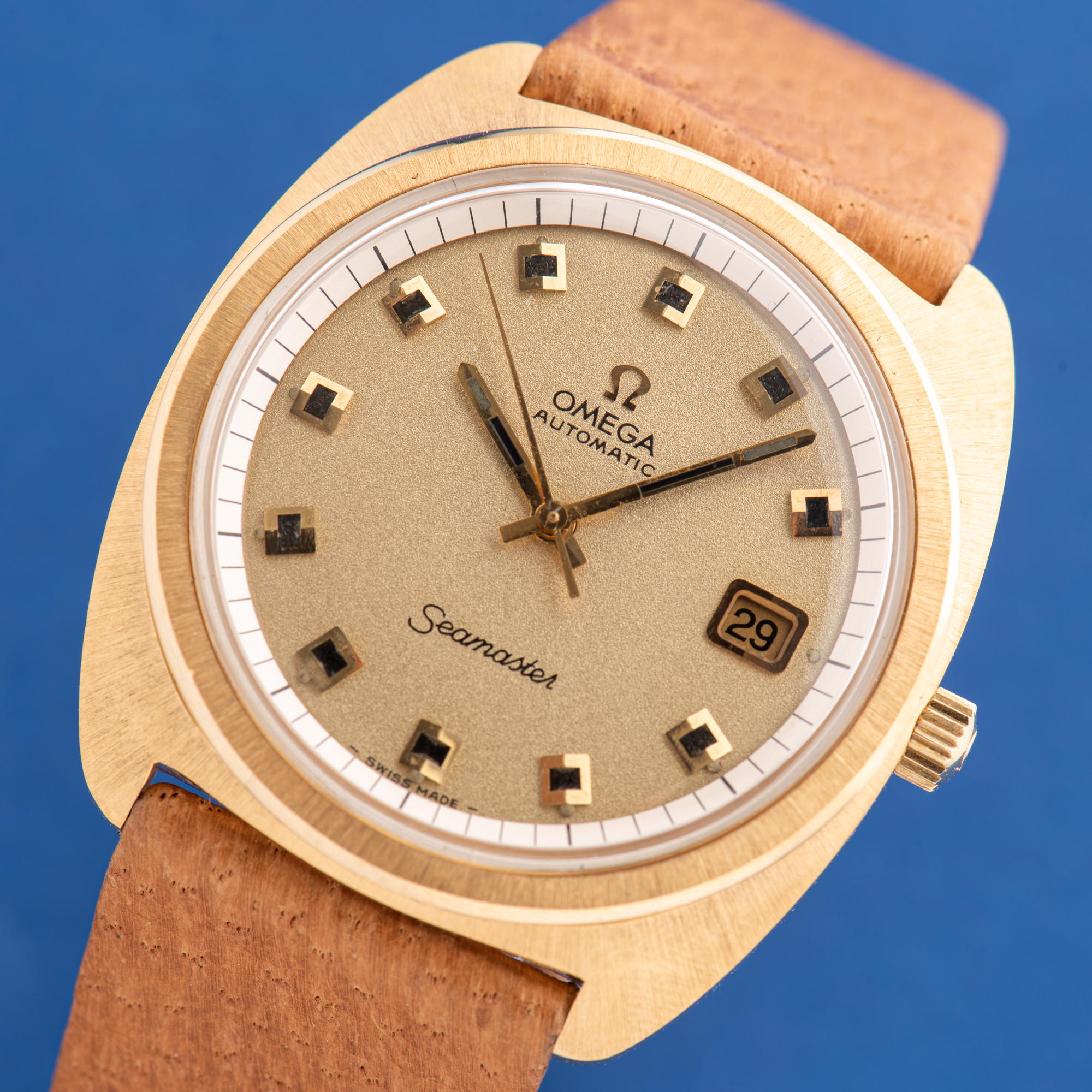 View of Omega Seamaster Automatic Jumbo Star Dial from 1969 Réf 166.065