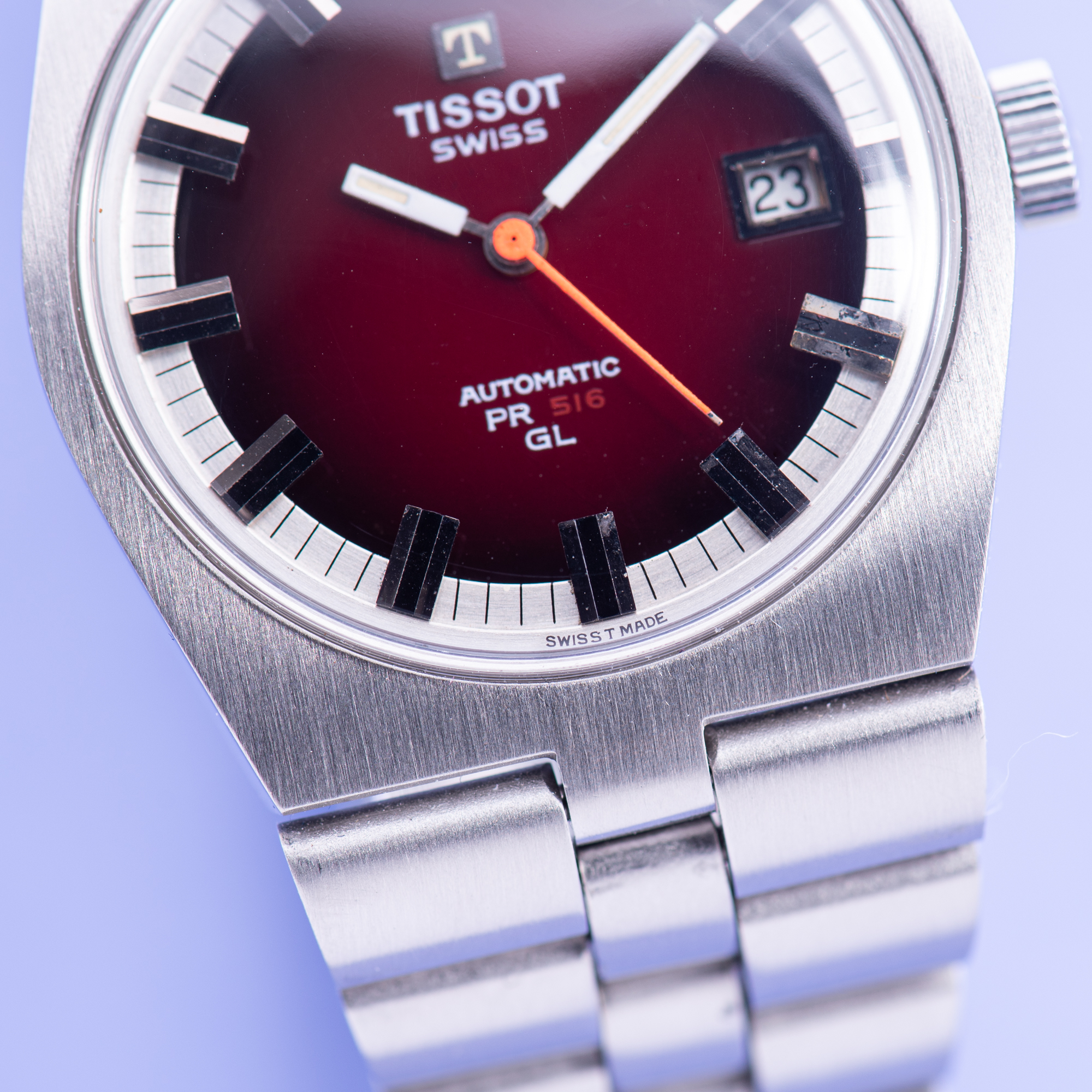 View of Tissot PR516 GL Red Bordeaux Ref 44672-6