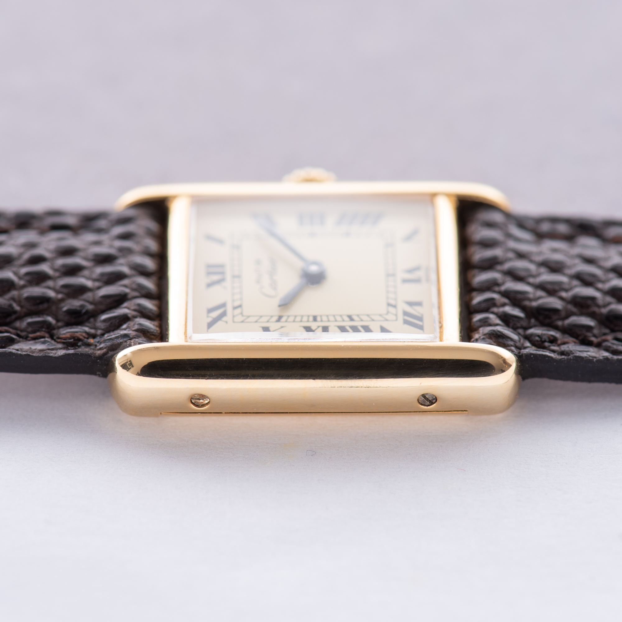 Vue de Cartier Must de Tank Vermeil Roman Lemon Dial Full Set 1980