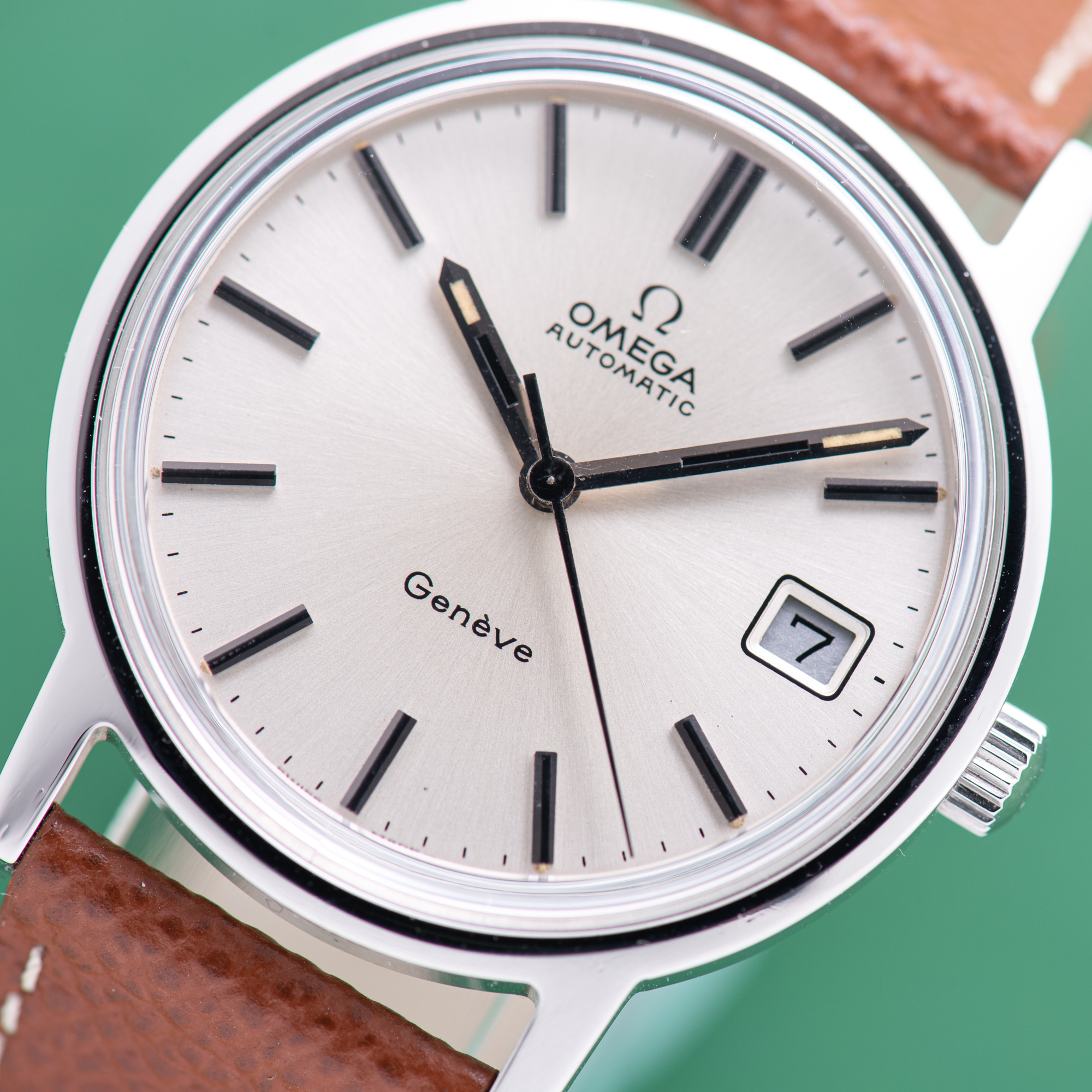 View of Omega Geneva Automatic Date From 1972 Ref 166.0163