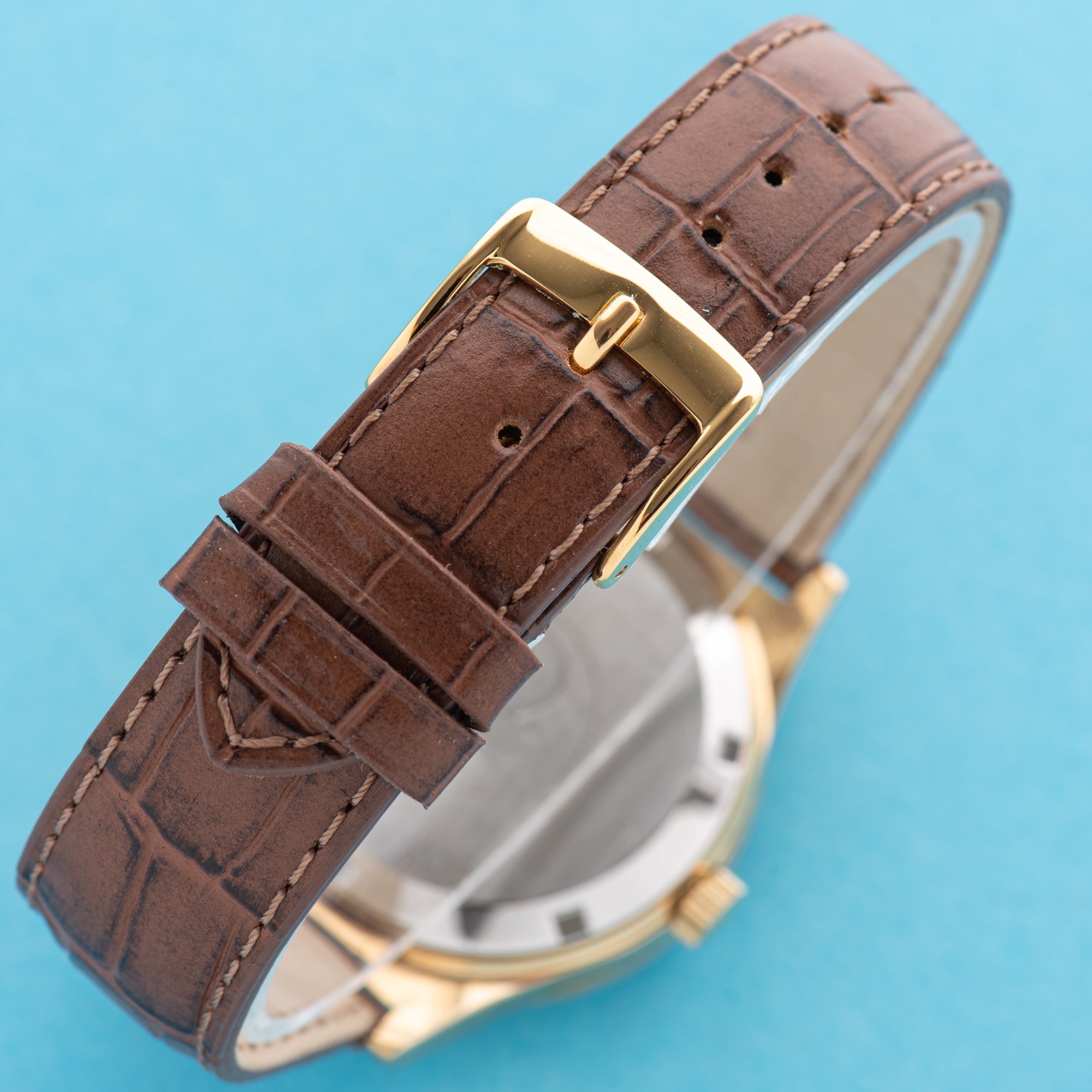 View of Omega Geneva Day Date Automatic Jumbo from 1975 Ref 166.0169