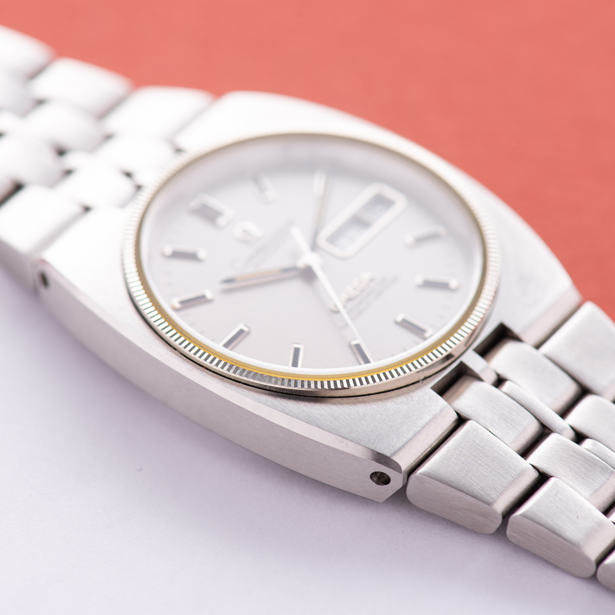 View of Omega Constellation Day Date (North) Korea Day from 1972 Ref 168.0054