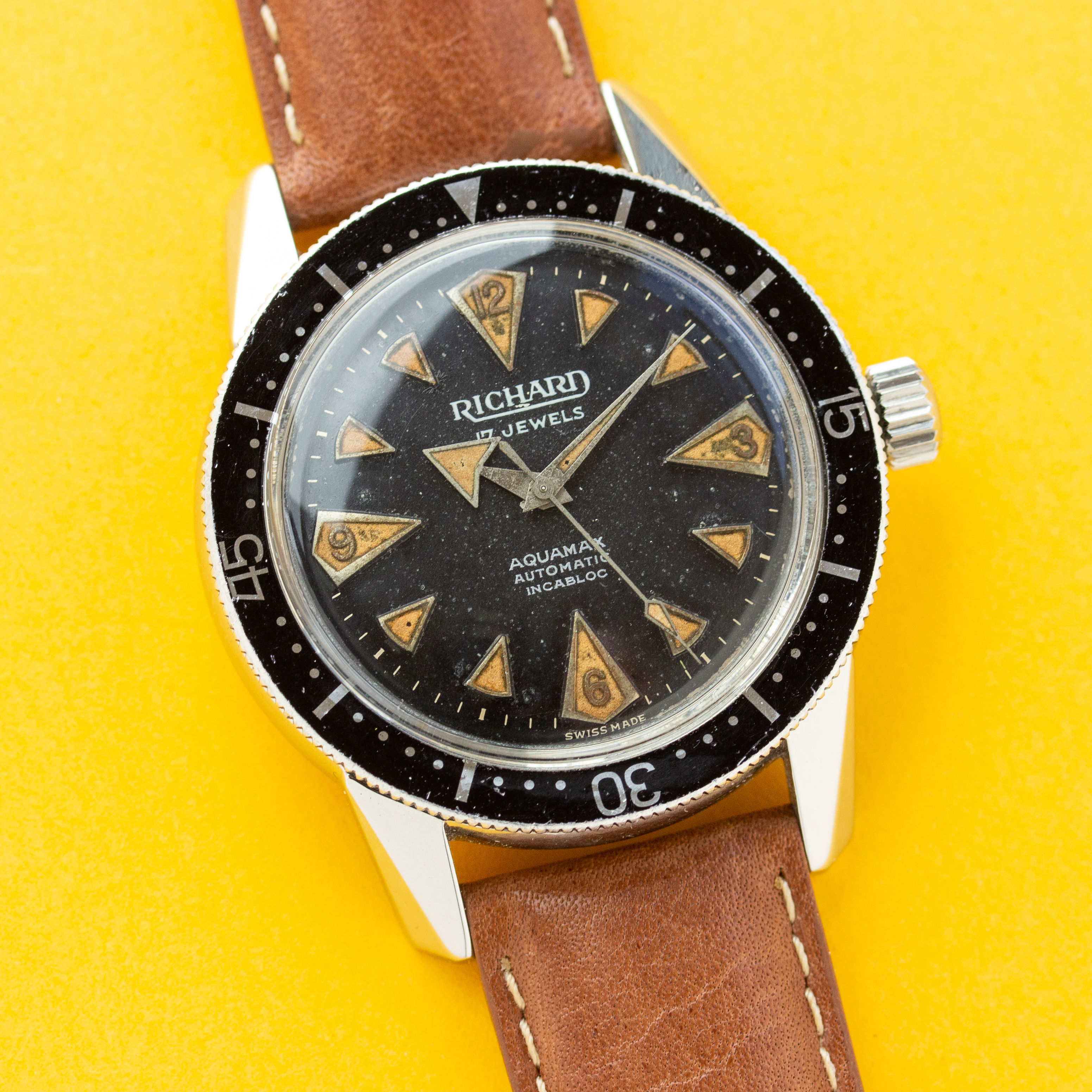 Richard Aquamax 17 Jewels Automatic Compressor Diver réf 8827