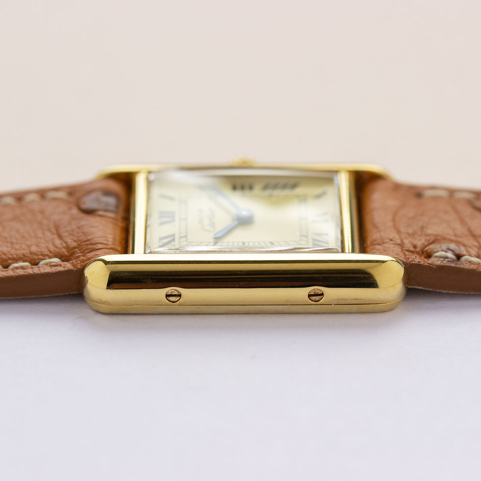 Miniature : Cartier Must de Tank Vermeil Quartz Roman lemon Dial Réf 5057001