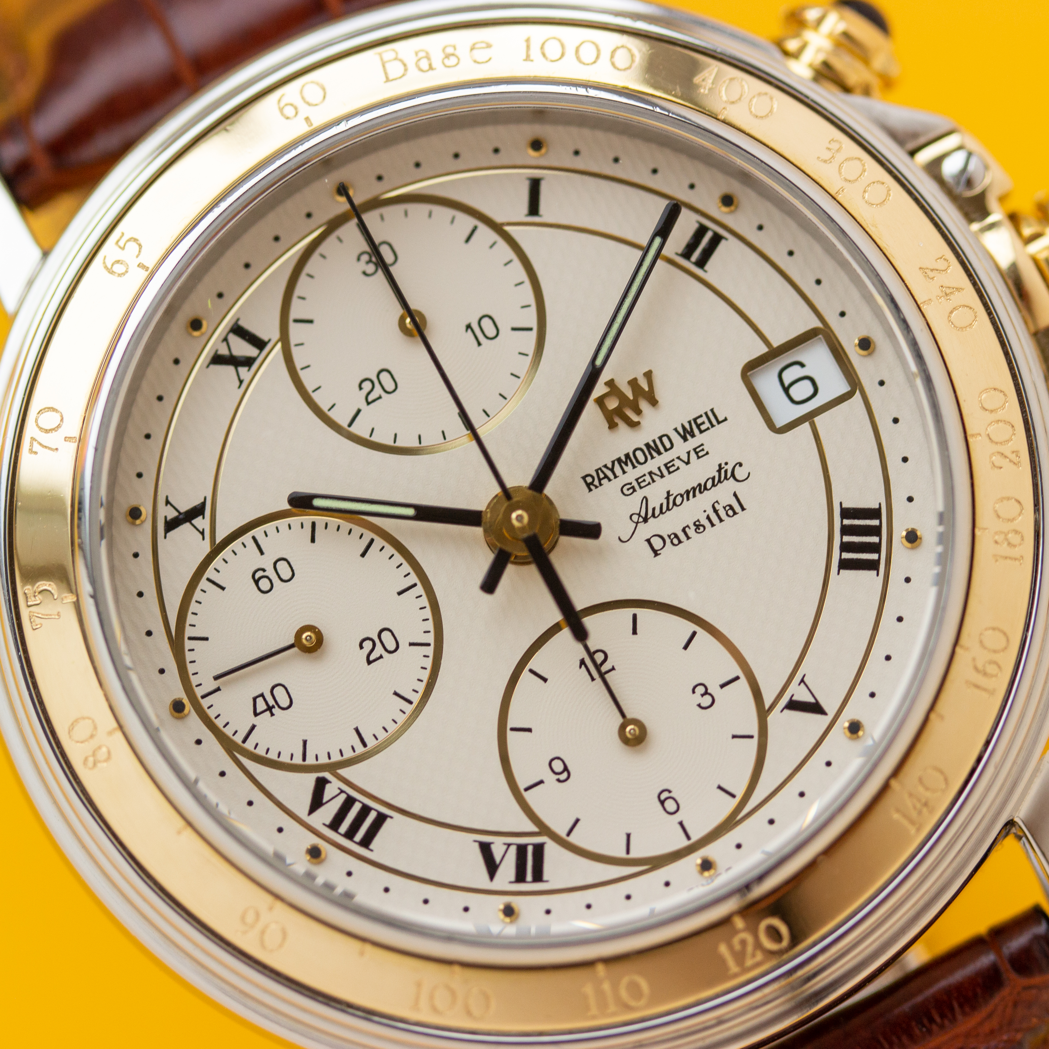 Zicht op Raymond Weil Parsifal Automatic Chronograph 18K Gold/Staal ref 7789